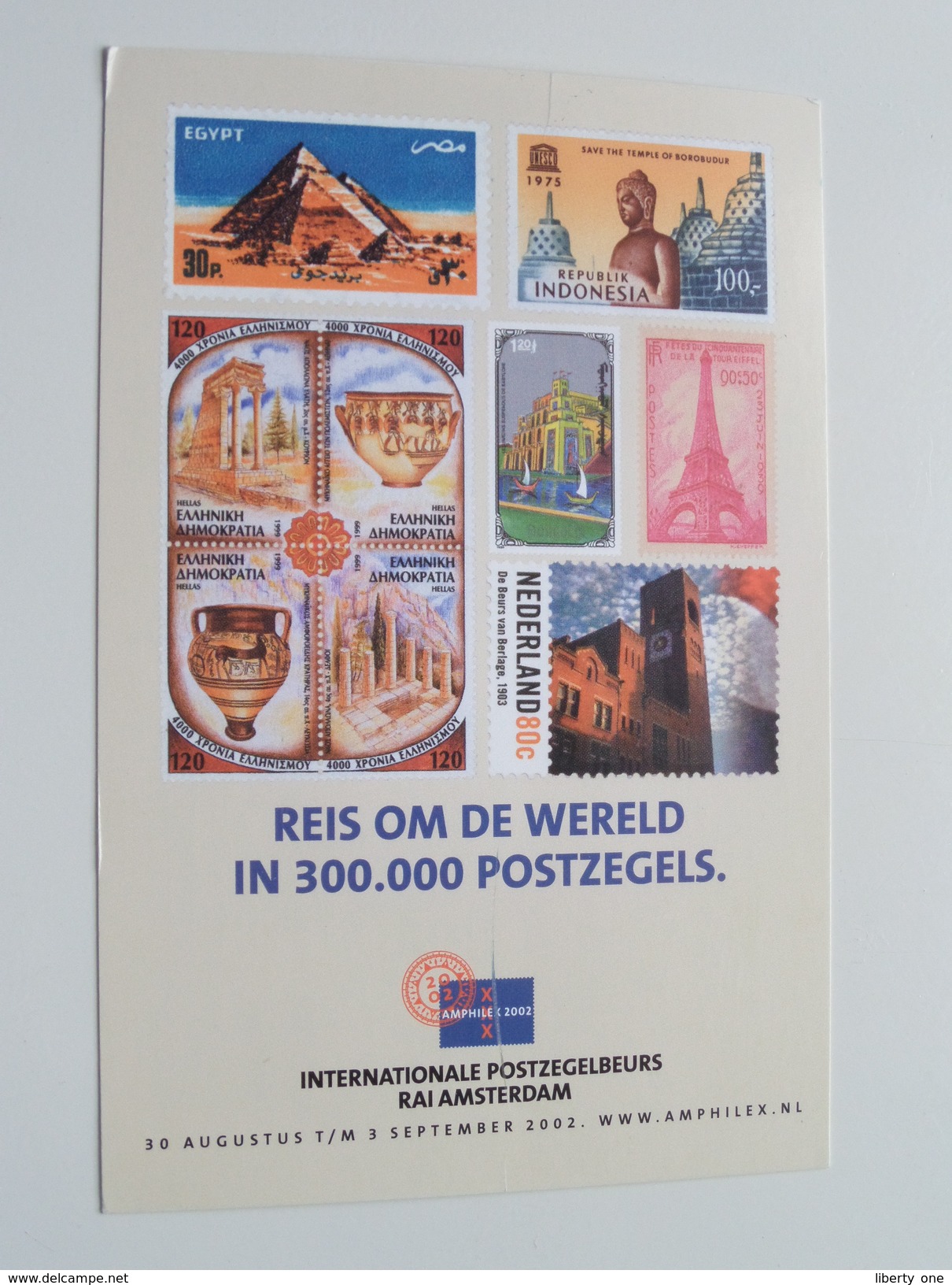 AMPHILEX 2002 ( Reis Om De Wereld In 300.000 Postzegels ) AMSTERDAM ( Zie Foto ) ! - Poste & Facteurs