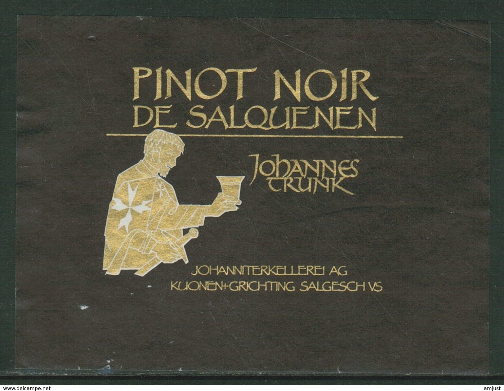 Rare // Etiquette // Pinot Noir De Salquenen, Kuonen + Grichting, Salgesch, Valais Suisse - Autres & Non Classés