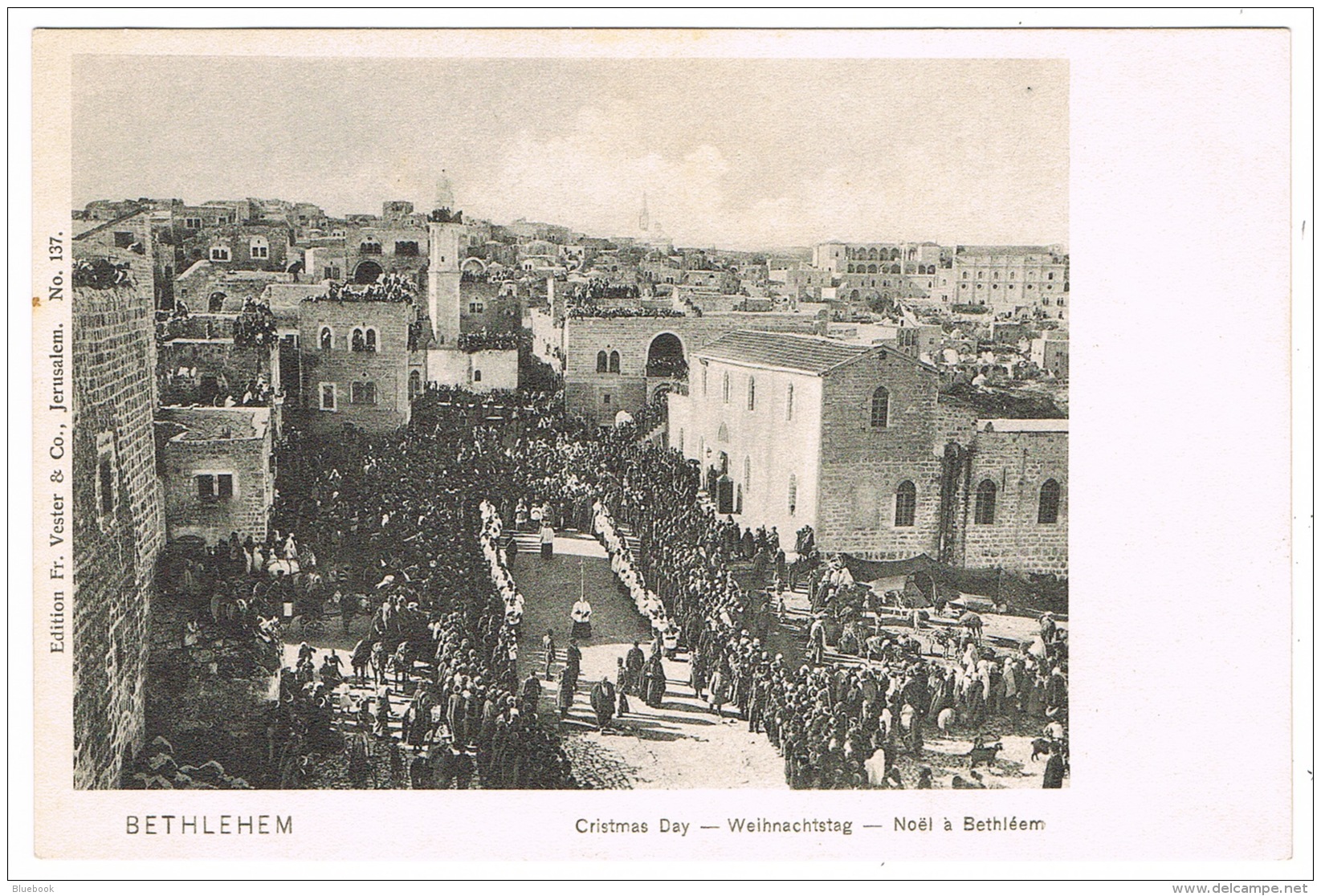 RB 1174 - Early Postcard - Christmas Day Parade Bethlehem Palestine Israel - Middle East - Israel