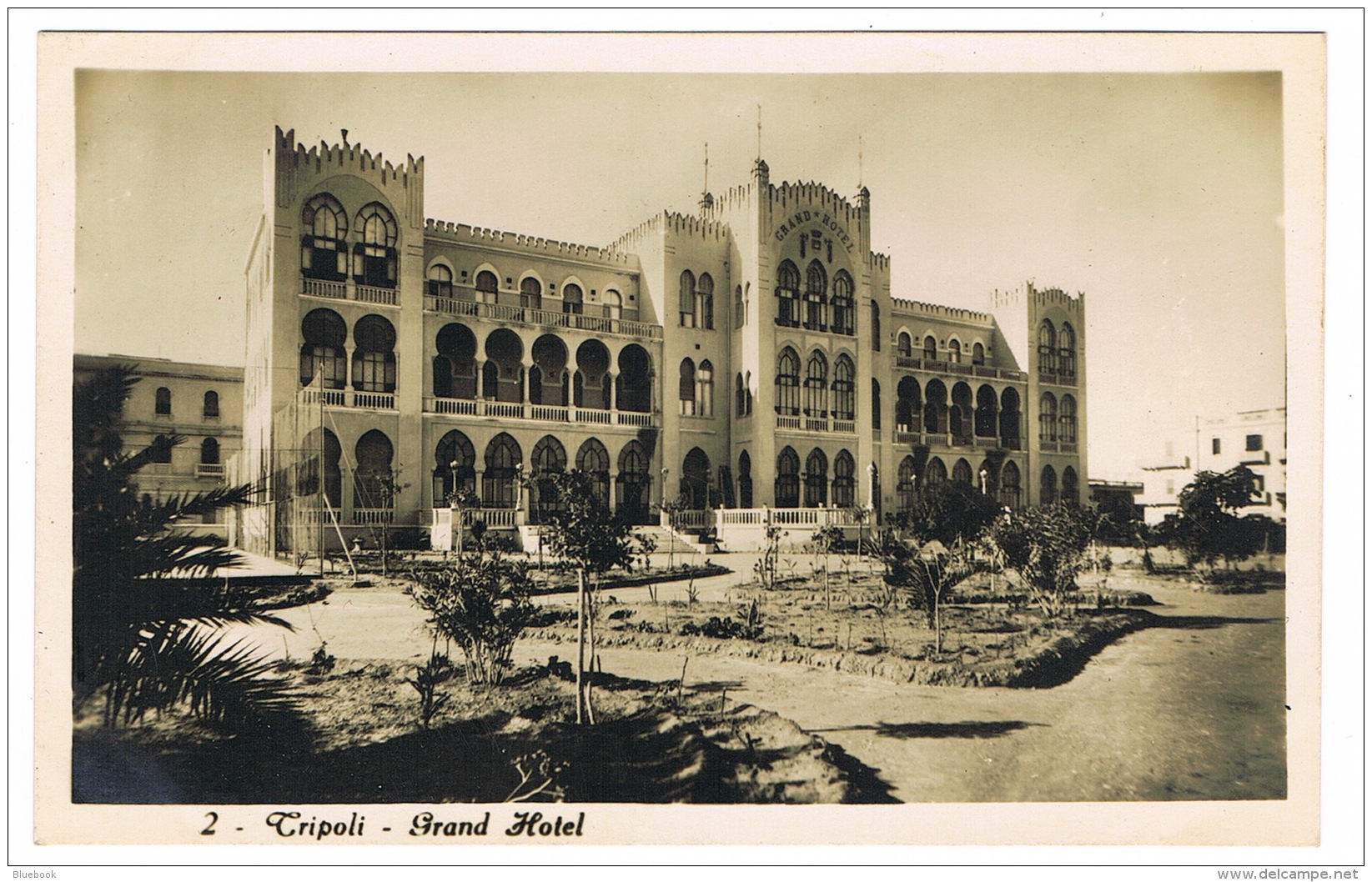 RB 1174 - Real Photo Postcard - Grand Hotel - Tripoli Libia Libya - Ex Italy Colony - Libya