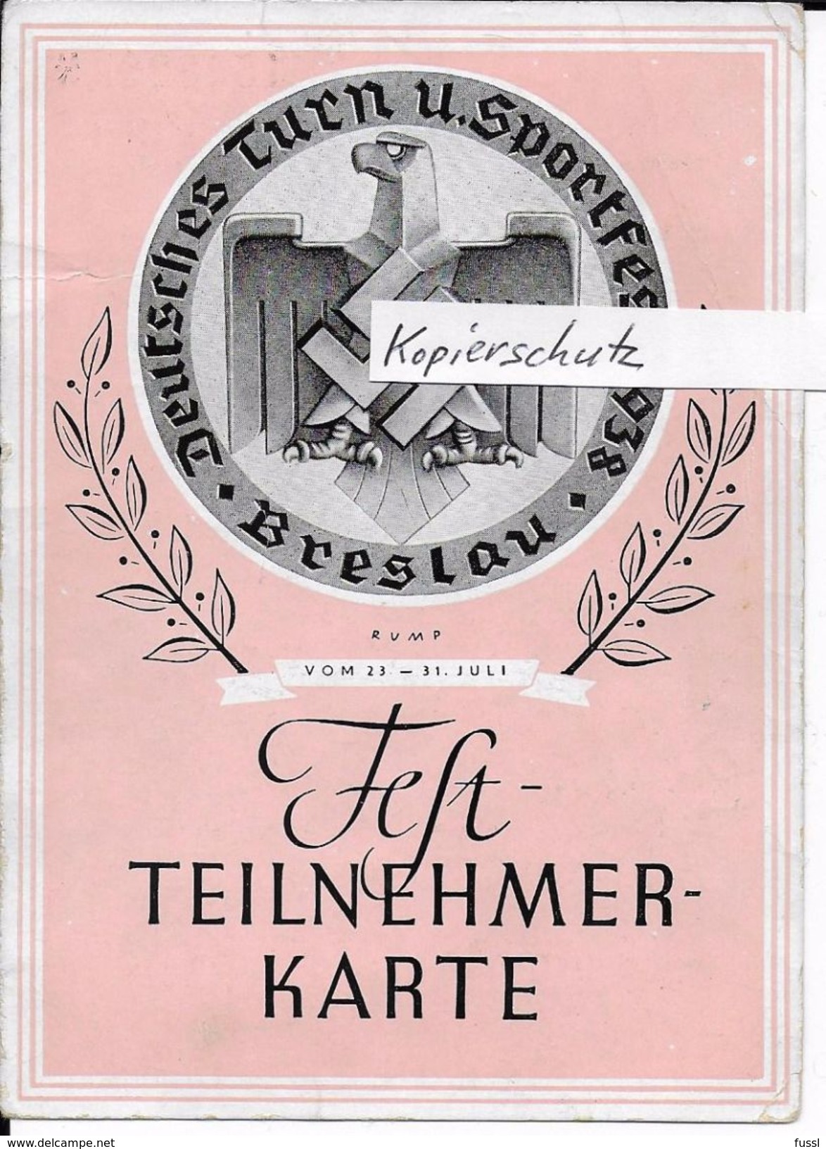Propaganda Hitler Nazi Drittes Reich Reichsparteitag Hakenkreuz Swastika Propagandakarte Breslau WEIHNACHTSANGEBOT!!!!!! - War 1939-45