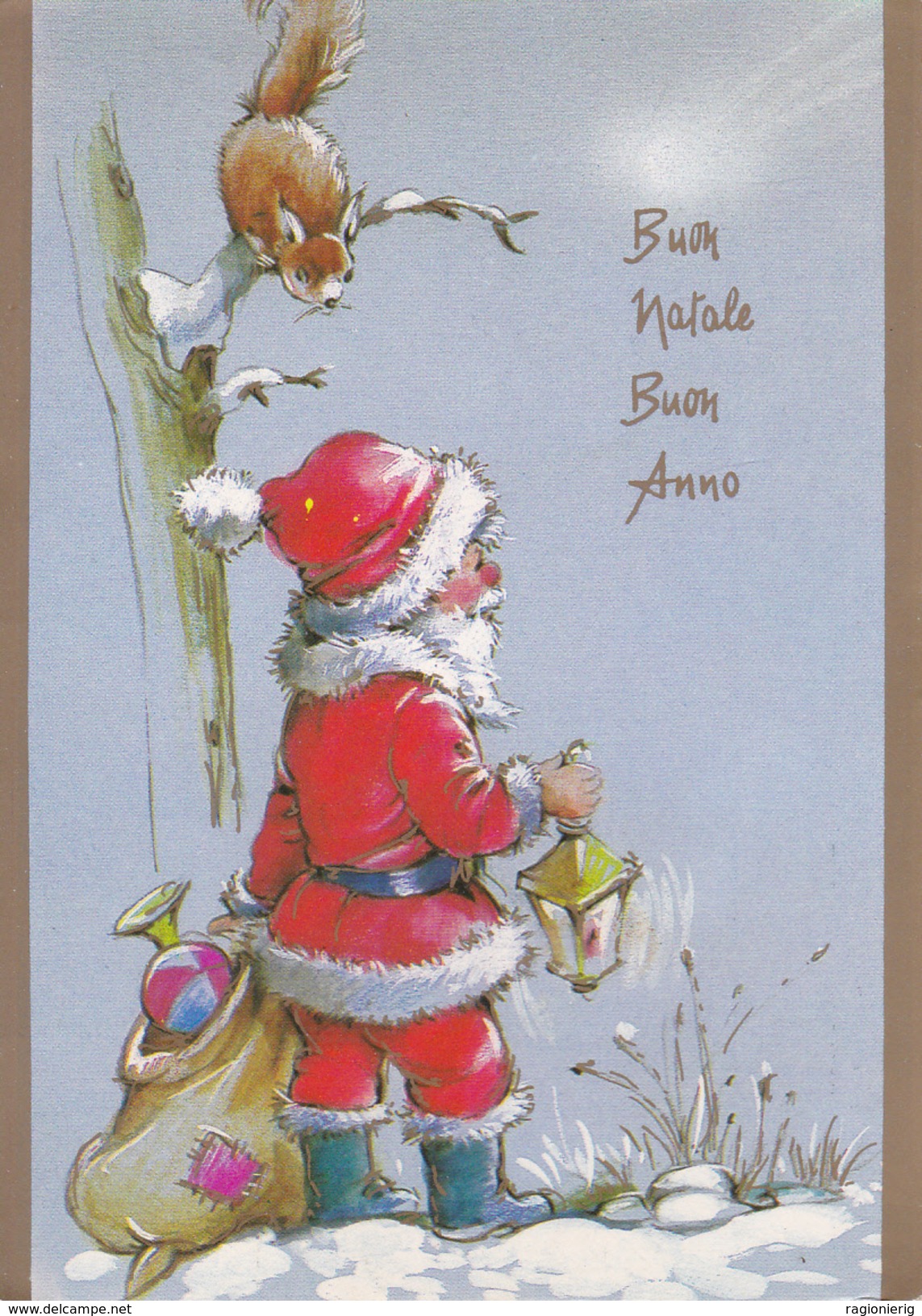 AUGURI - Buon Natale E Buon Anno - Joyeux Noël - Merry Christmas & Good Year - Babbo Natale - Santa Claus - Scoiattolo - Santa Claus