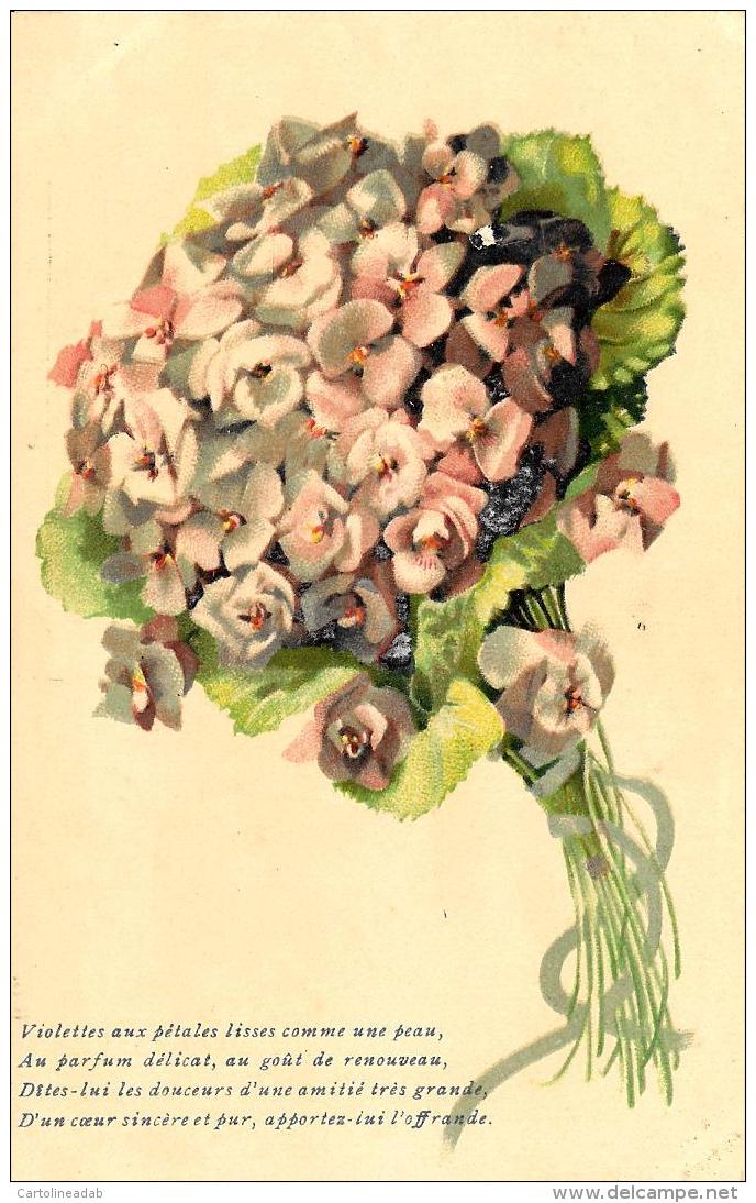 [DC11006] CPA - AUGURALE - MAZZO DI FIORI - Non Viaggiata - Old Postcard - Fiori