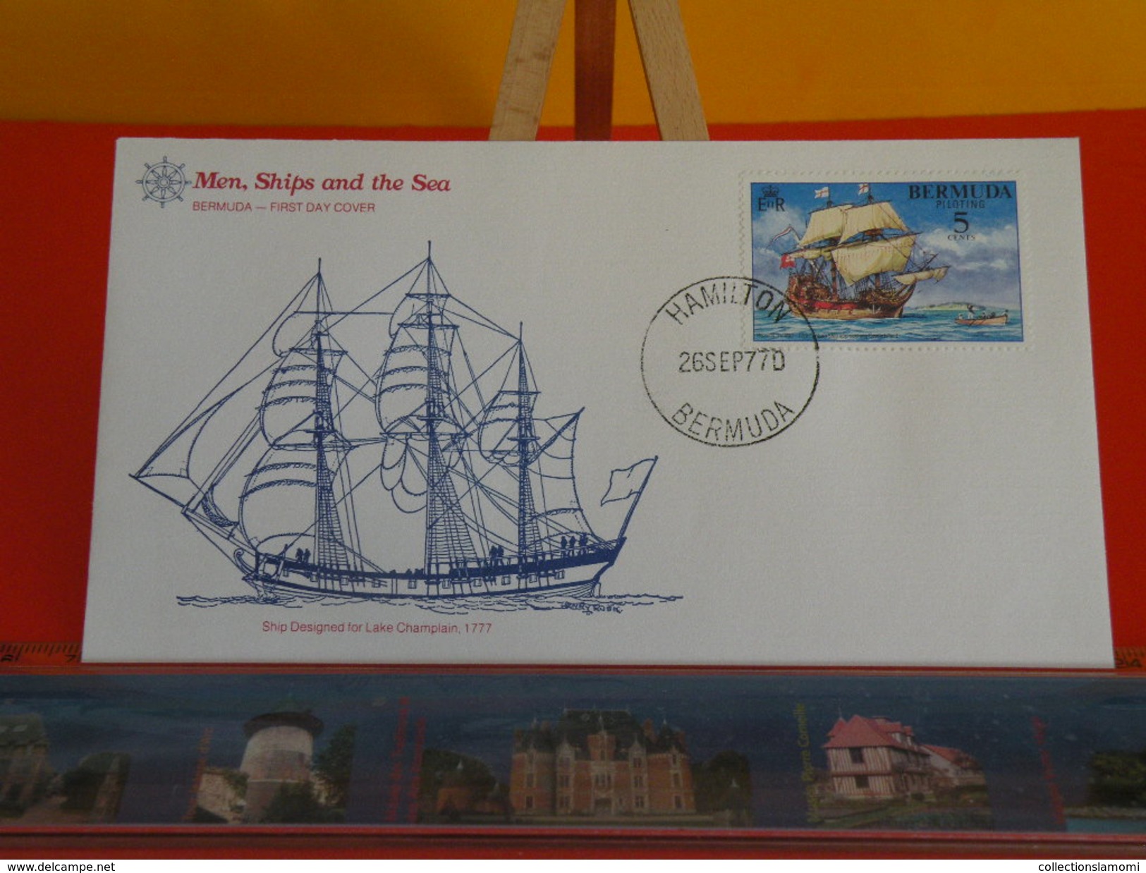 Voilier > Schooner Ship Designed For Lake Champlain 1777 > Bermuda > Hamilton > 26.9.1977 - FDC 1er Jour - Bermudes