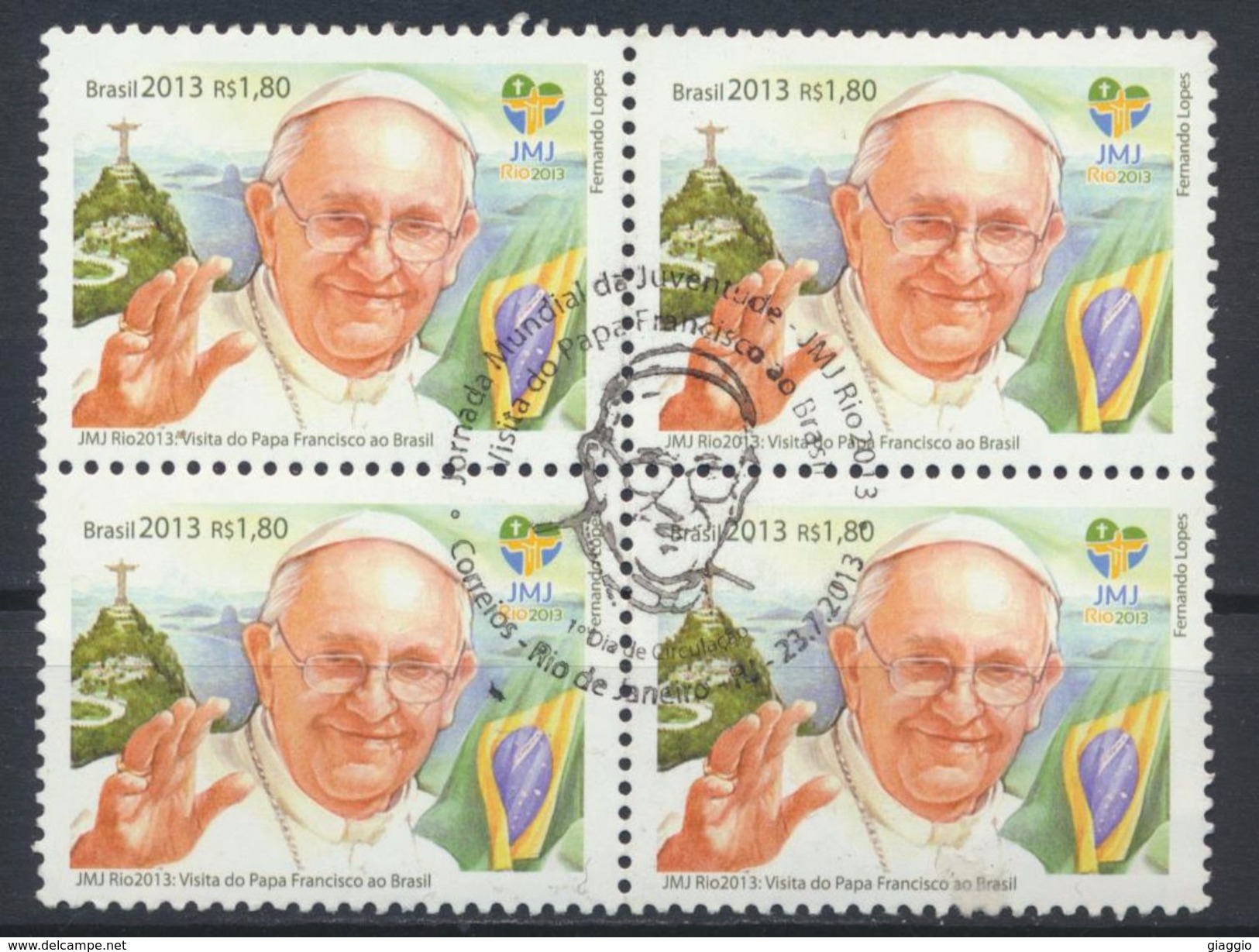 °°° BRASIL - PAPA FRANCISCO - 2013 °°° - Used Stamps