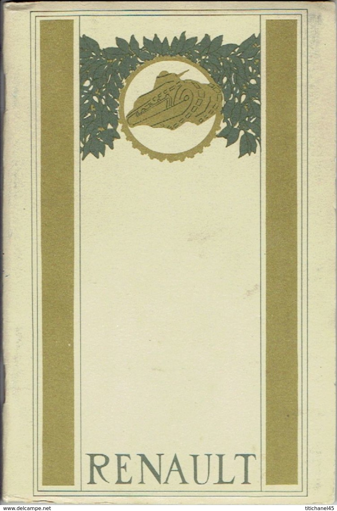 Superbe Catalogue Publicitaire De 1920 AUTOMOBILES RENAULT à BILLANCOURT - 36 PAGES - Voitures