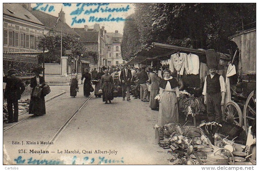 78 MEULAN  Le Marché Quai Albert-Joly - Meulan