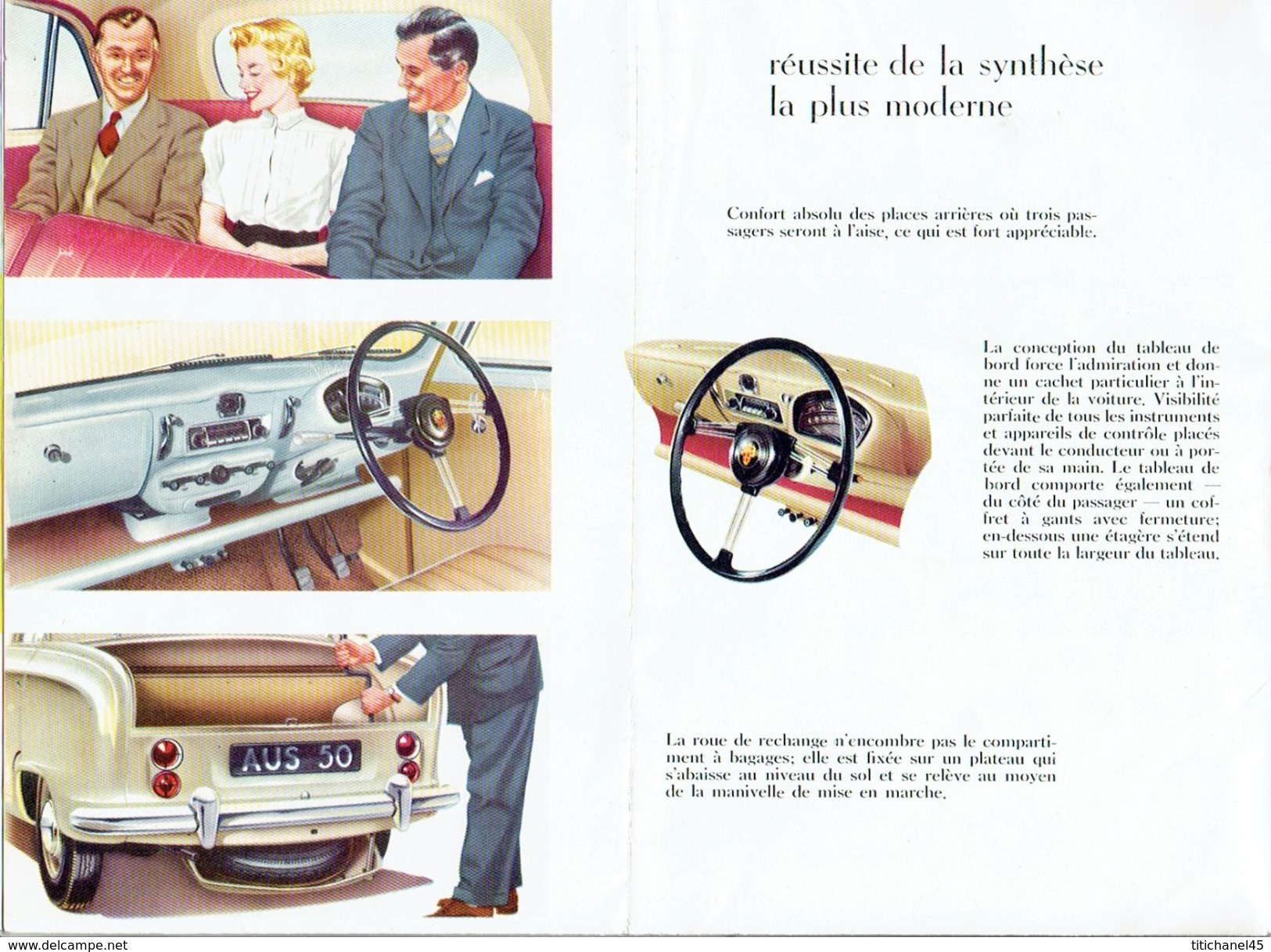 Brochure Publicitaire 1954 AUSTIN A40-A50 "CAMBRIDGE" - Voitures