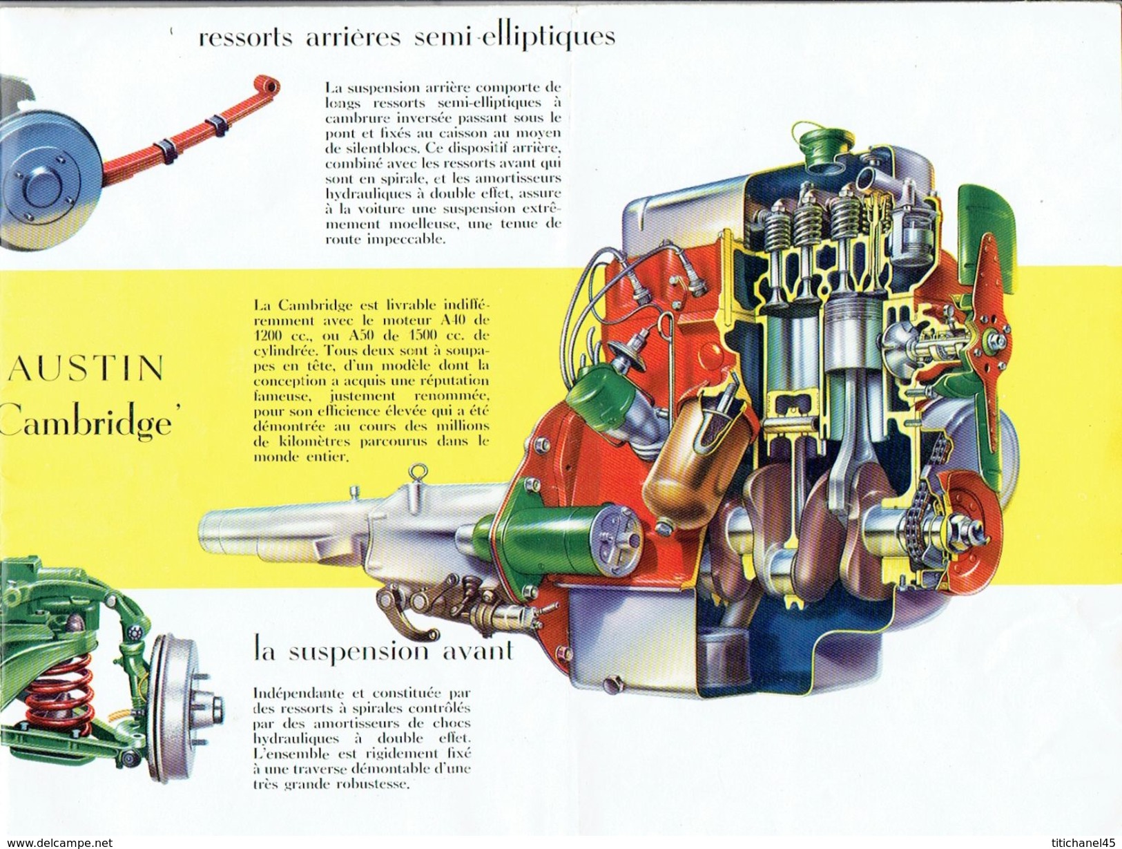 Brochure publicitaire 1954 AUSTIN A40-A50 "CAMBRIDGE"