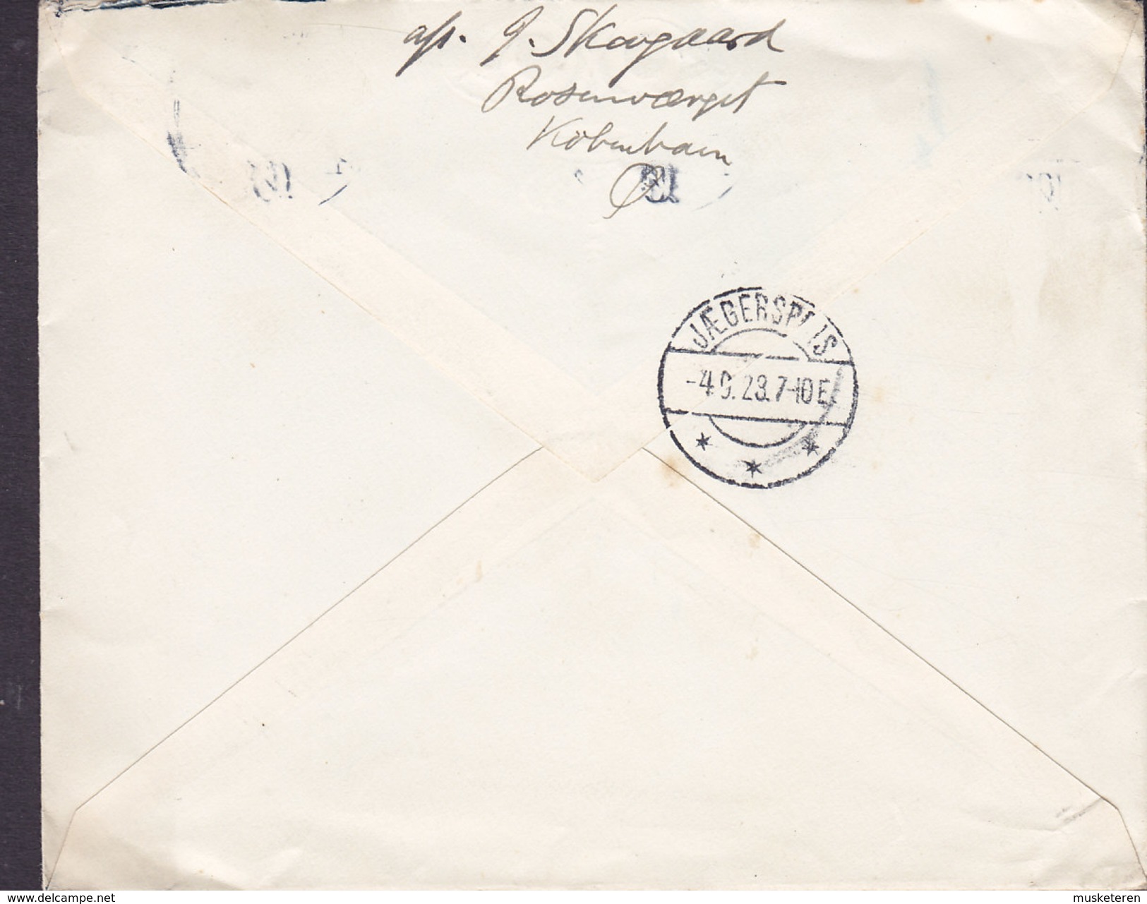 Denmark Postal Statationery Ganzsache Entier (35-Z) 20 Øre Wertziffer TMS Cds. KØBENHAVN Ø. 1926 JÆGERSPRIS (2 Scans) - Postal Stationery