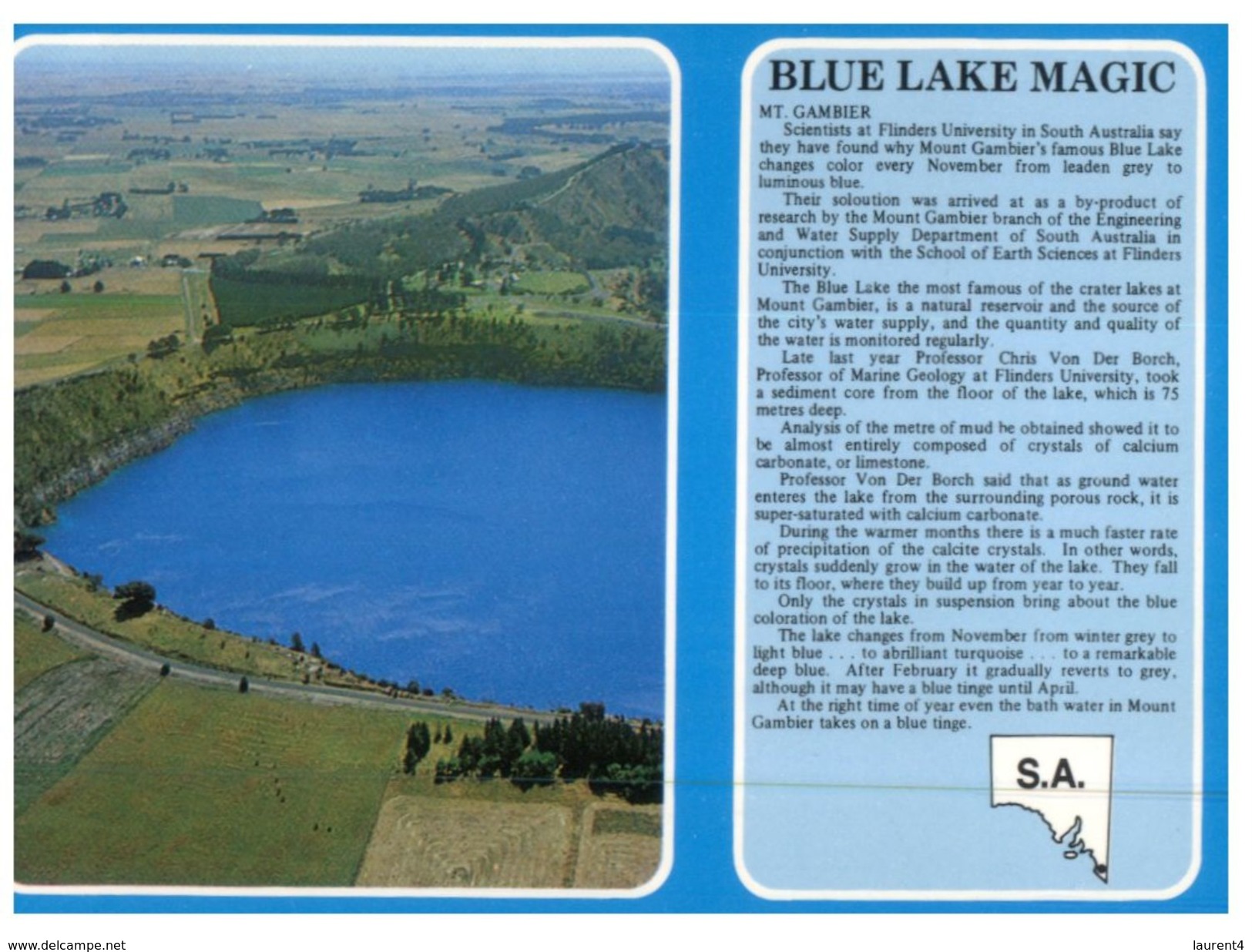 (294) Australia - Sa - Blue Lake - Mt.Gambier