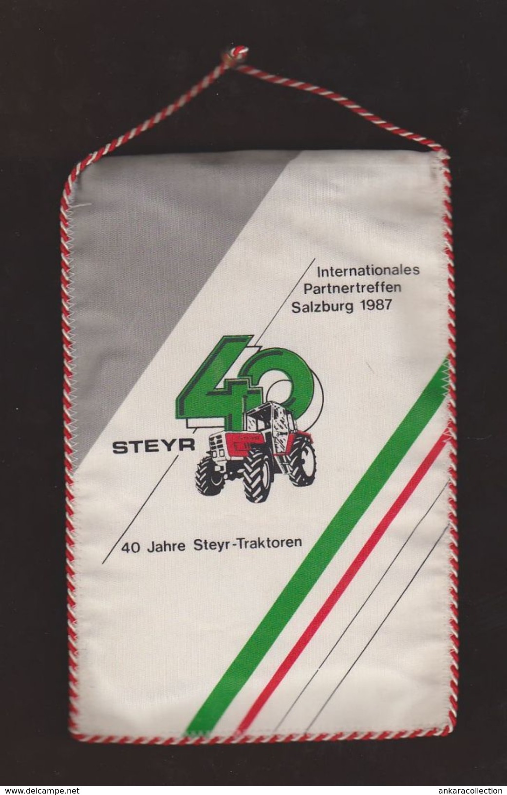 AC -  40th ANNIVERSARY OF STEYR TRACTOR INTERNATIONALES PARTNERTREFFEN SALZBURG 1987 PENNANT - Tracteurs