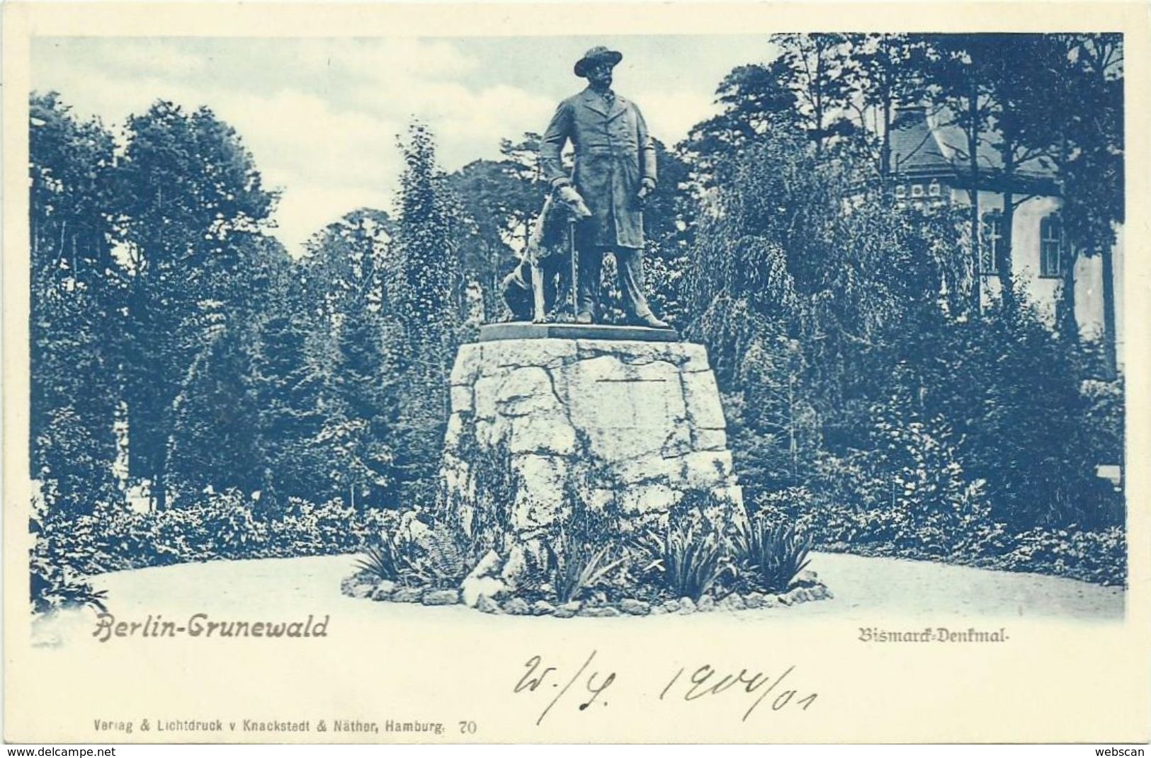 AK Berlin Grunewald Bismarck-Denkmal 1900 #303 - Grunewald