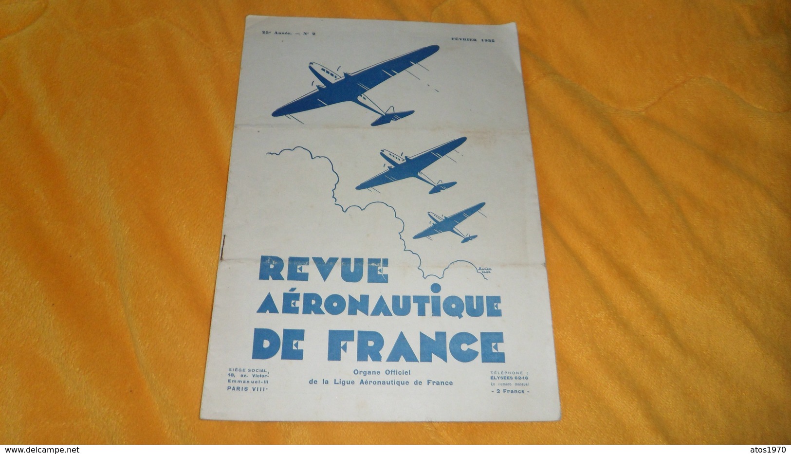 REVUE AERONAUTIQUE DE FRANCE 25e ANNEE. N°2 FEVRIER 1935. - 1900 - 1949