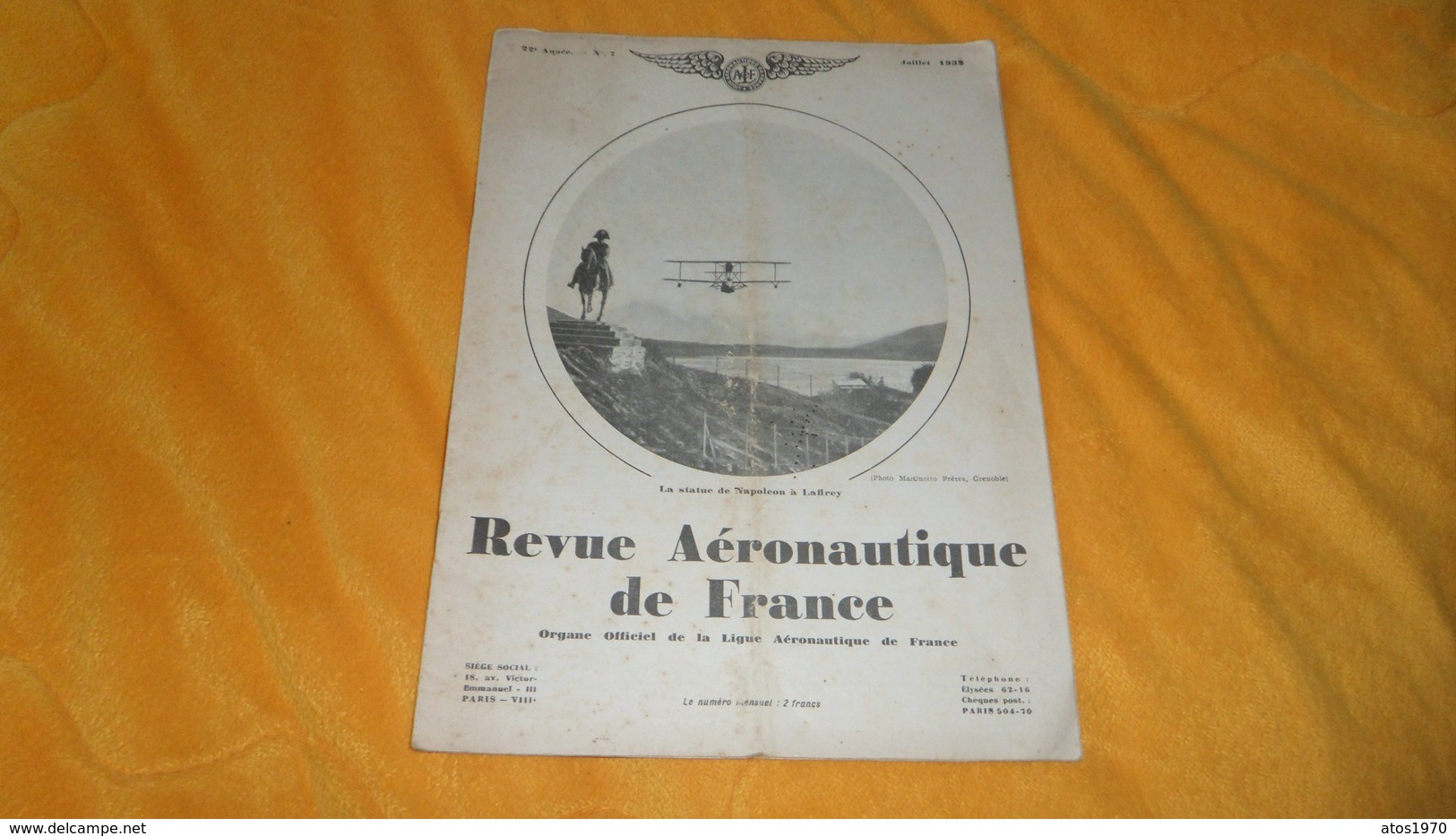 REVUE AERONAUTIQUE DE FRANCE 22e ANNEE. N°7 JUILLET 1932. - 1900 - 1949