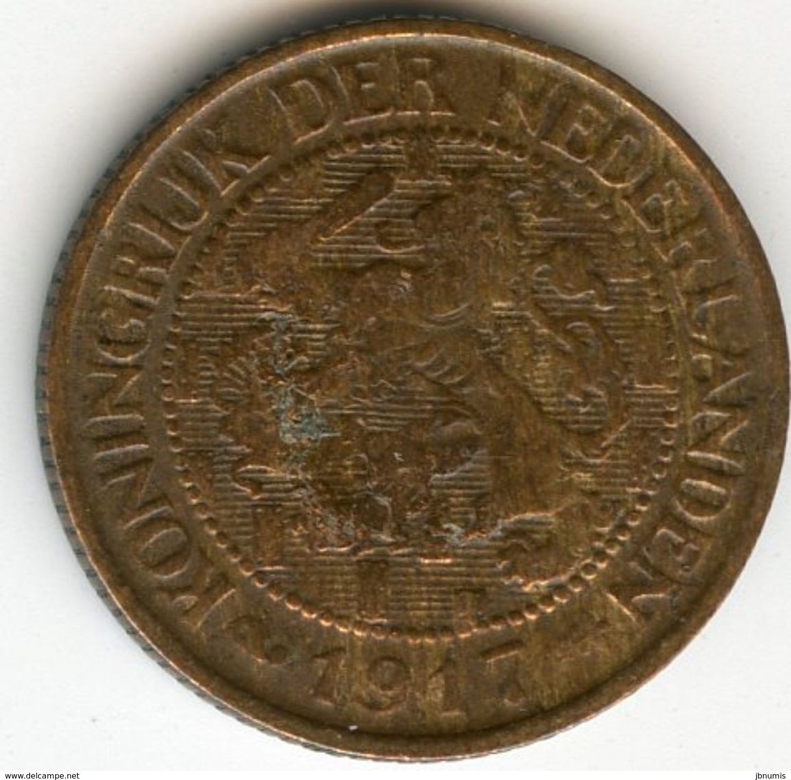 Pays-Bas Netherland 1 Cent 1917 KM 152 - 1 Centavos