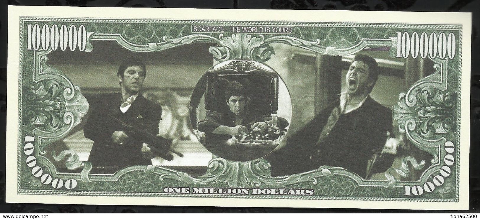 BILLET FANTAISIE COMMEMORATIF . 1000 000  DOLLARS . TONY MONTANA . - Other & Unclassified