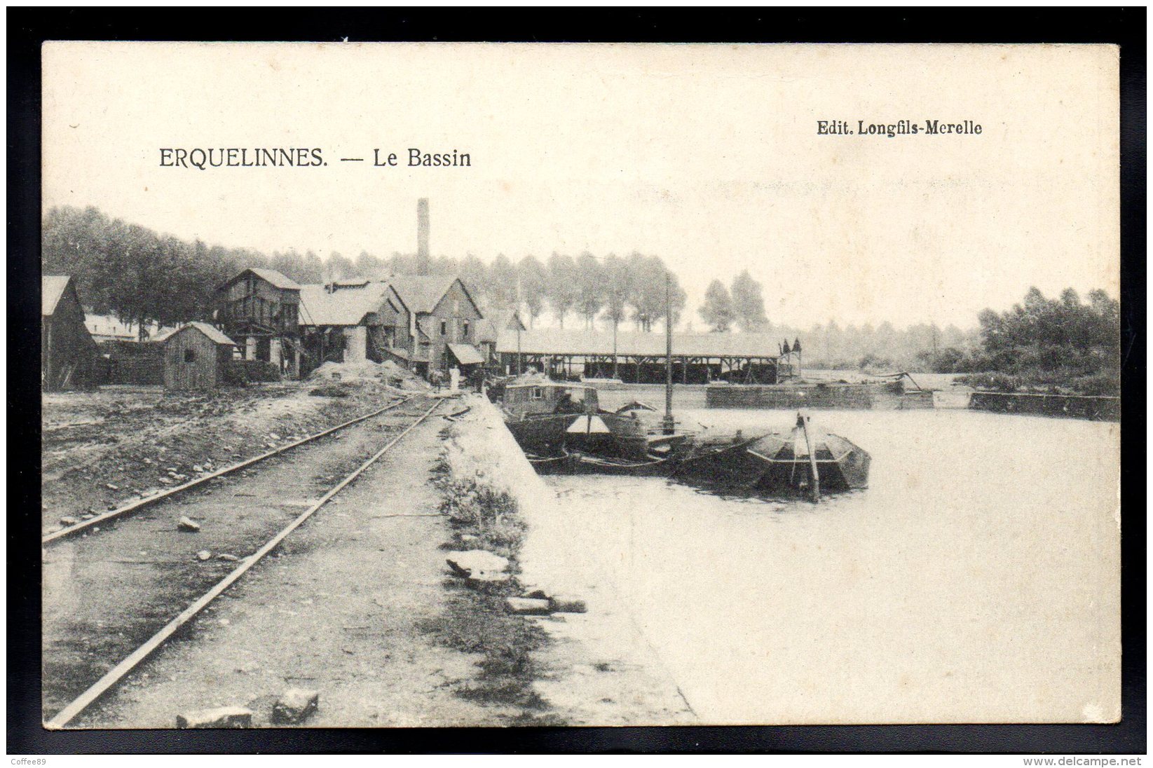 BELGIQUE - ERQUELINNES - Le Bassin - Péniche - Erquelinnes