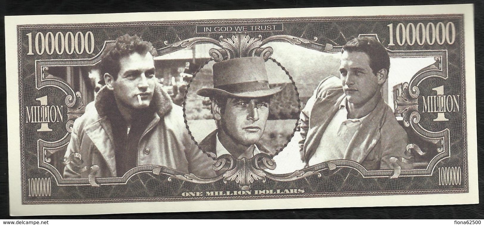 BILLET FANTAISIE COMMEMORATIF . 1000 000  DOLLARS . PAUL LEONARD NEWMAN . - Other & Unclassified