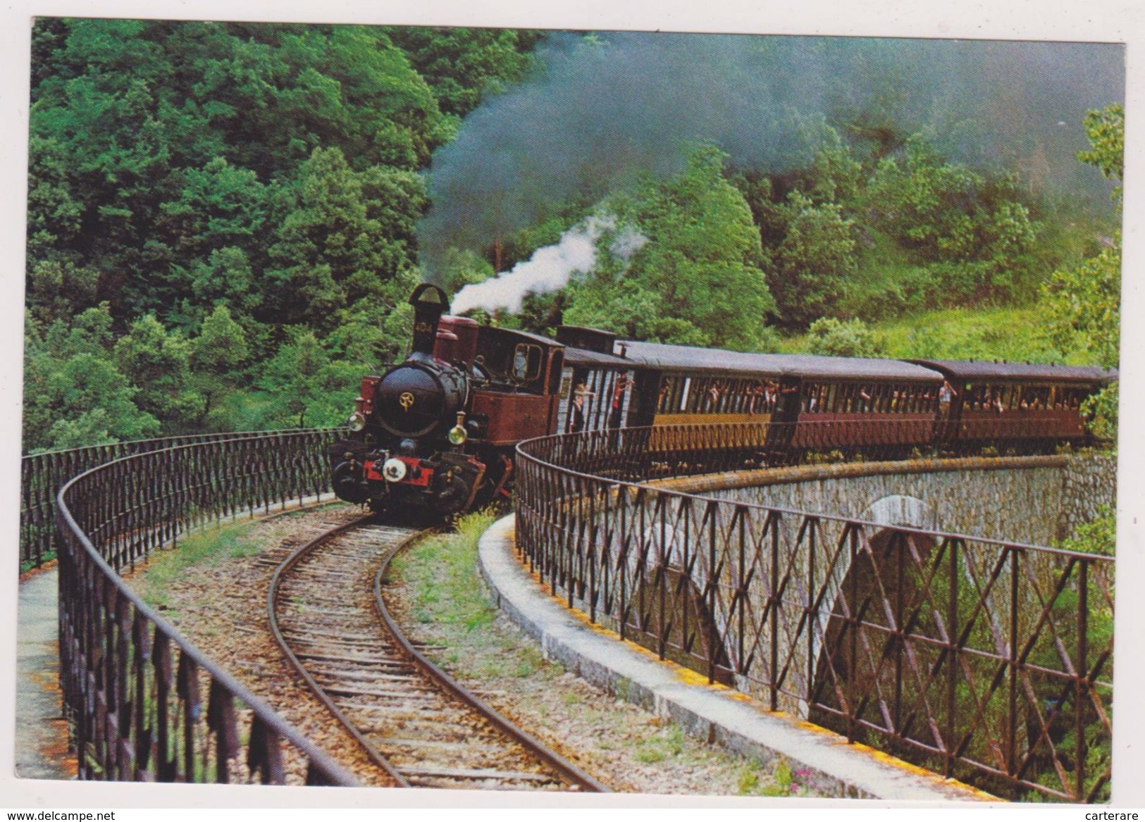 07,ARDECHE,TRAIN DE TOURNON EN DIRECTION DE LAMASTRE,RAIL,VIADUC TROYE - Tournon