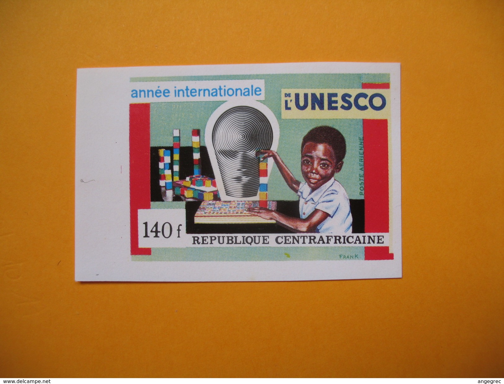 Timbre Non Dentelé  N° PA 94  25 ème Anniversaire De L'UNESCO Et De L'Alphabétisation    1972 - República Centroafricana