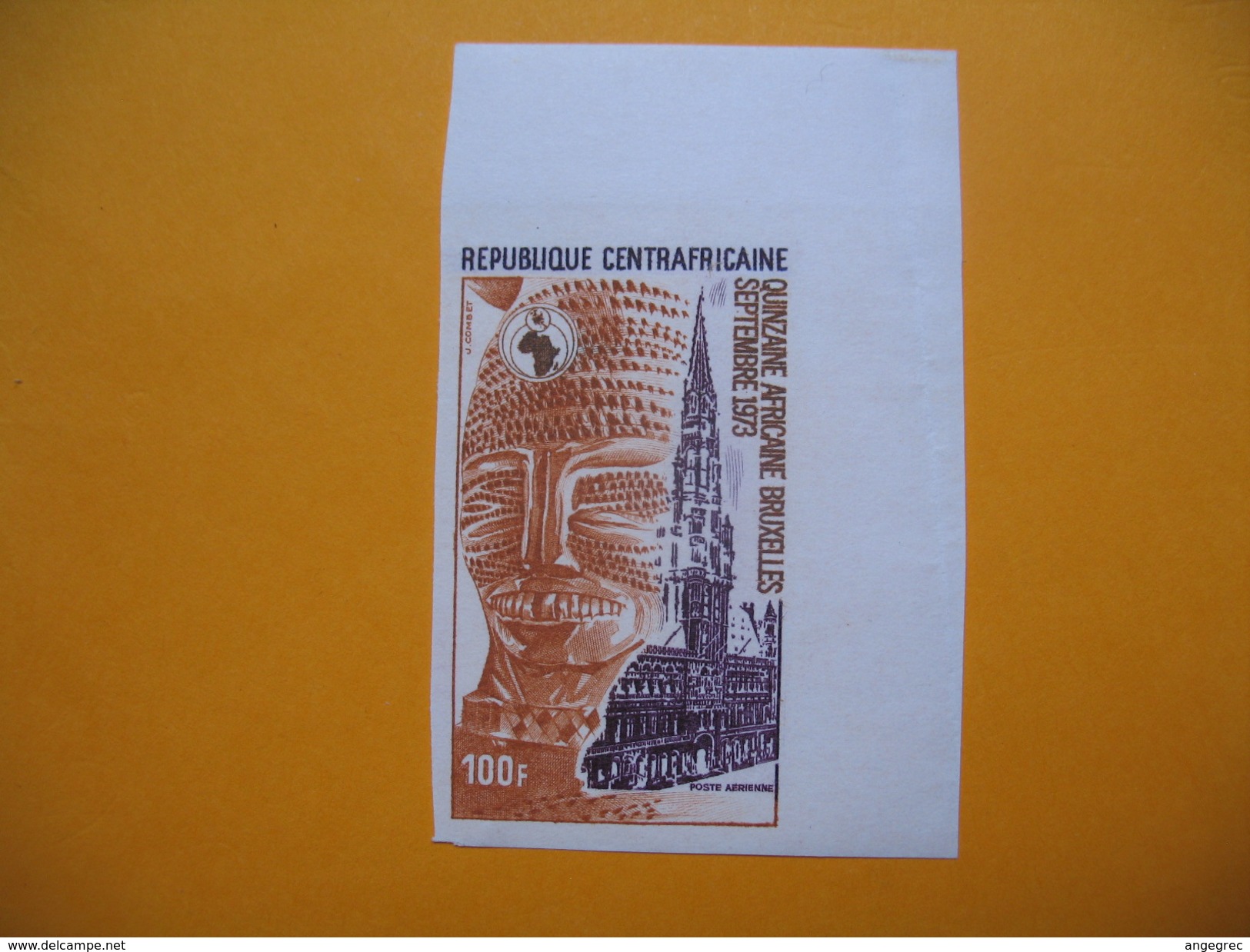 Timbre Non Dentelé  N° PA 117  Quinzaine Africaine De Bruxelles   1973 - Centrafricaine (République)