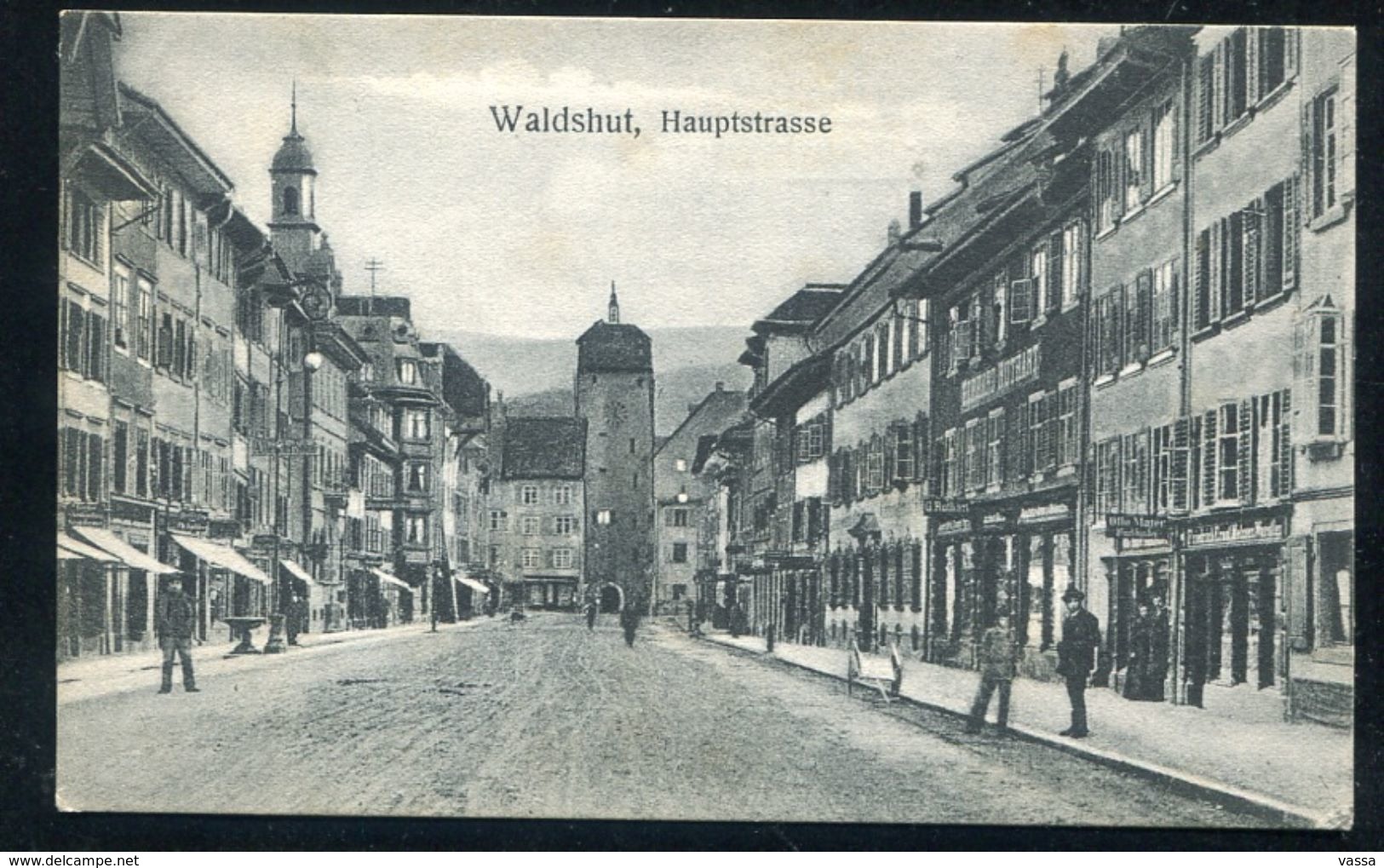 1908 - Waldshut , Hauptstrasse . Stamp & Postmark - Waldshut-Tiengen