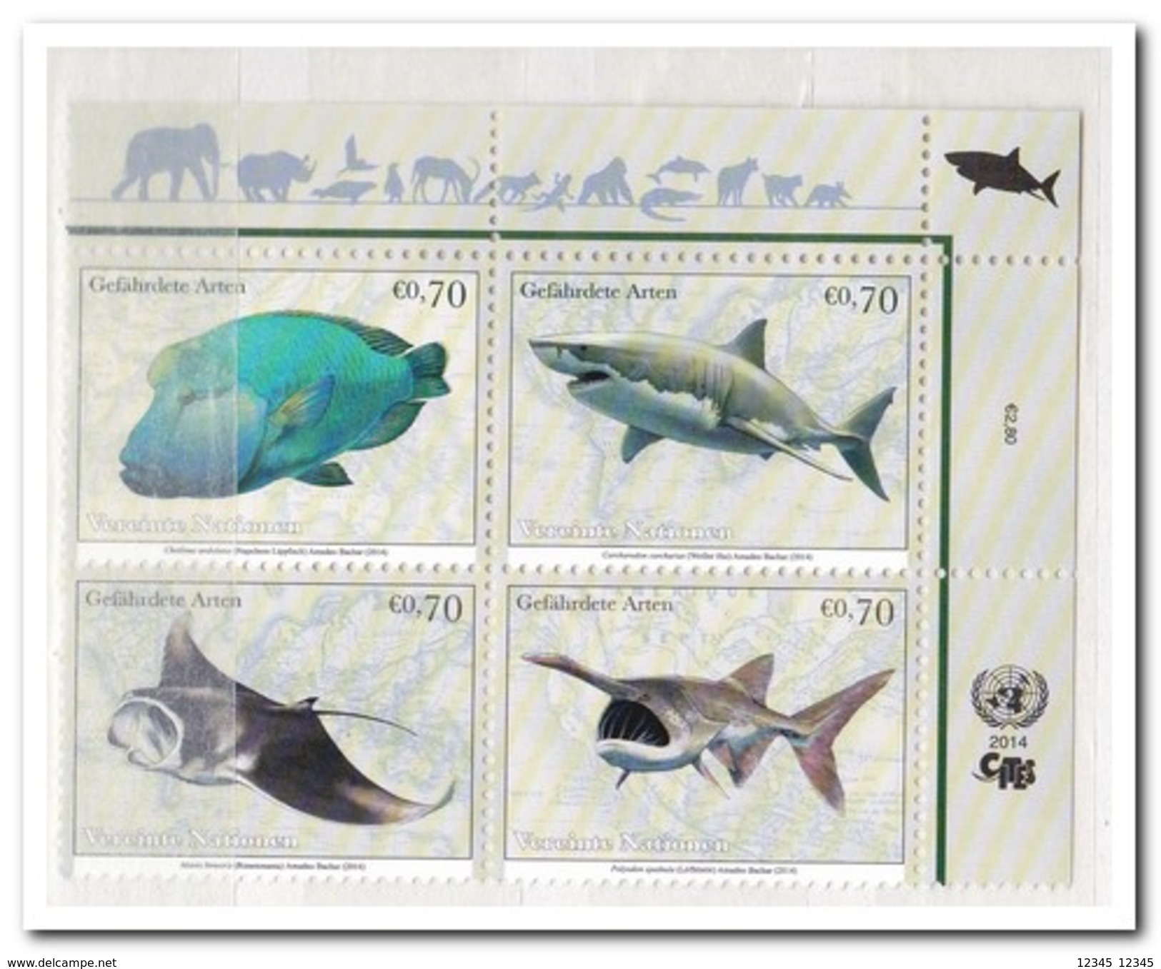 UNO Wenen 2014, Postfris MNH, Fish - Ongebruikt