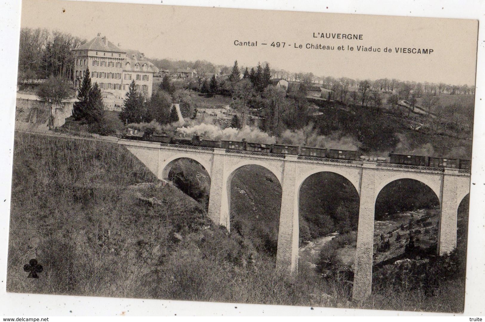 LE CHATEAU ET LE VIADUC DE VIESCAMP (PASSAGE DU TRAIN) - Autres & Non Classés