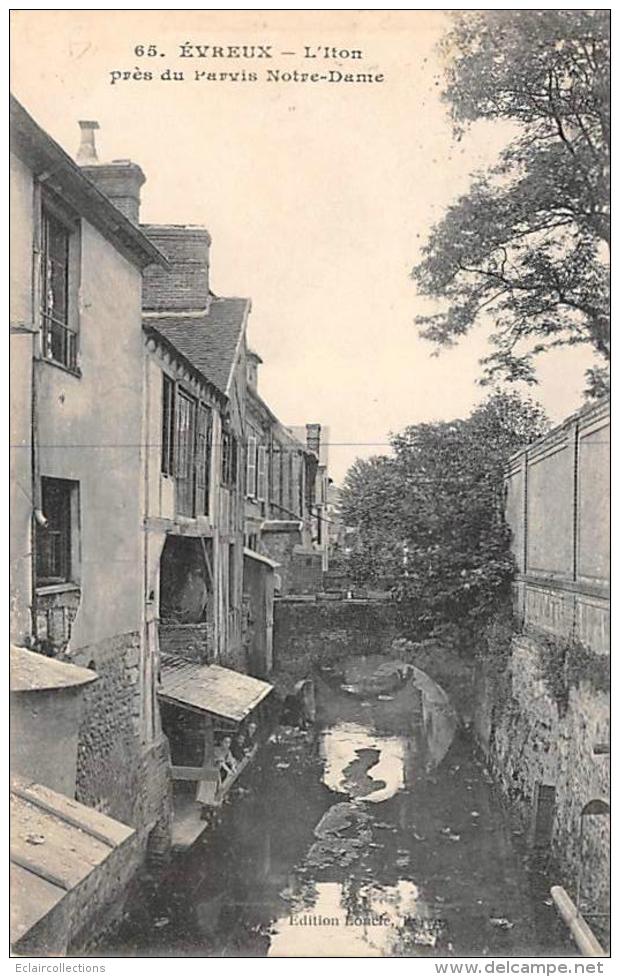 Evreux       27       L'Iton  Et Lavoir                (En Partie Décollée Voir Scan) - Evreux