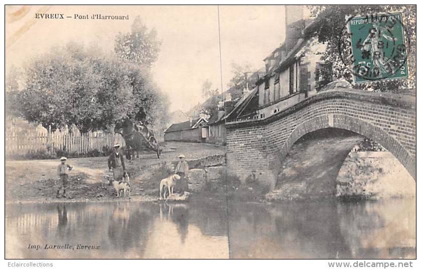 Evreux        27            Pont D'Harrouard             (Décollée Voir Scan) - Evreux