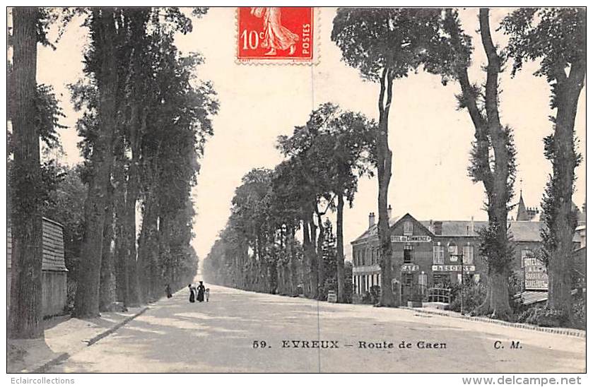 Evreux        27            Route De Caen. Hôtel Du Commerce     (voir Scan) - Evreux