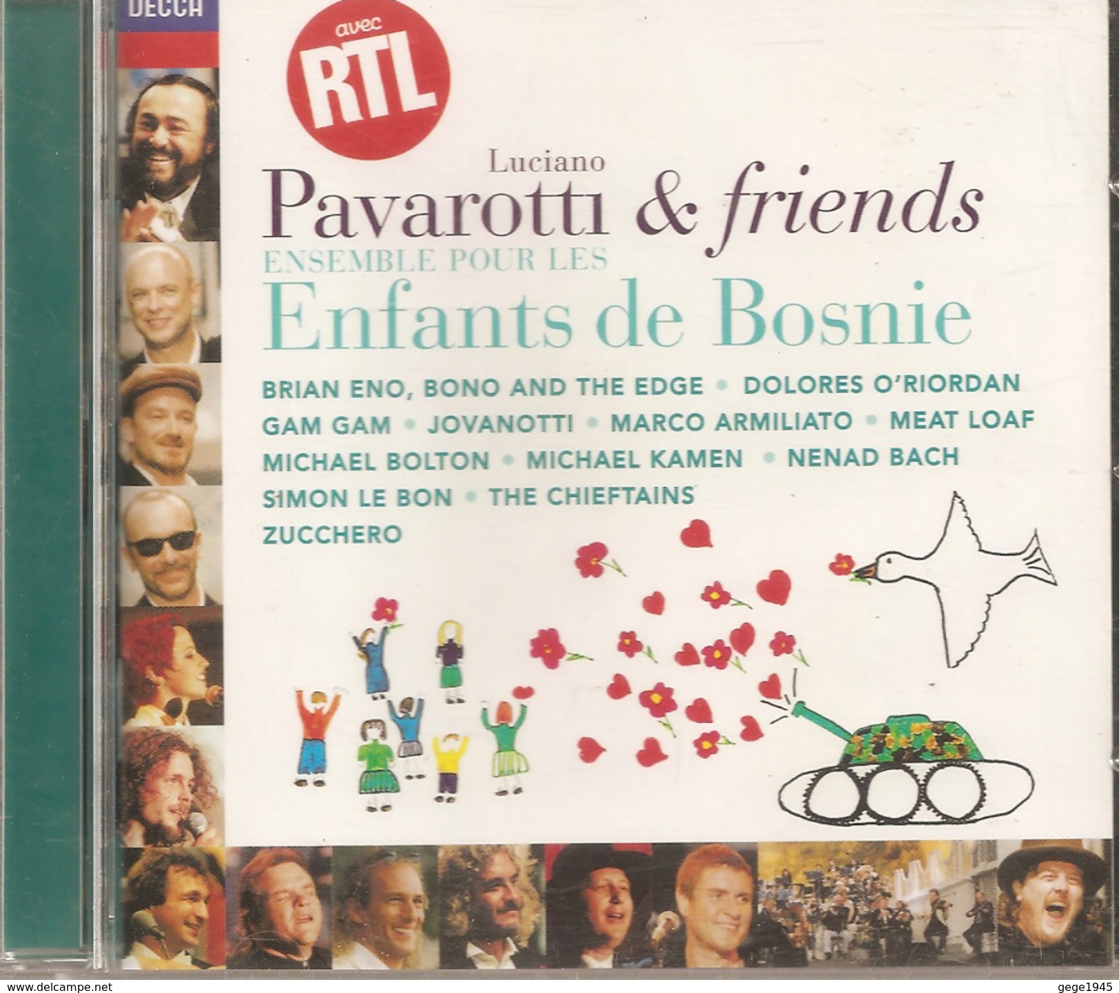 CD   Pavarotti  &  Friends  "  Pour Les Enfants De Bosnie  "  De  1996  Avec  17  Titres - Altri - Musica Italiana