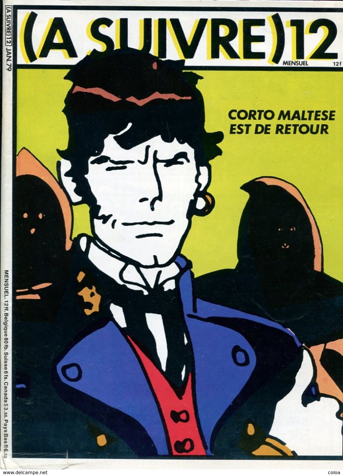 A SUIVRE N° 12  Janvier 1979 Corto Maltese - Fortsetzungen