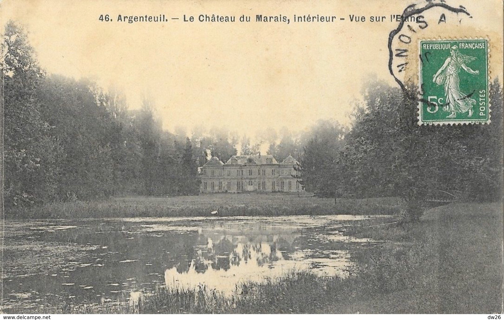 Argenteuil - Le Château Du Marais, Intérieur - Vue Sur L'Etang - Carte N° 46 - Argenteuil