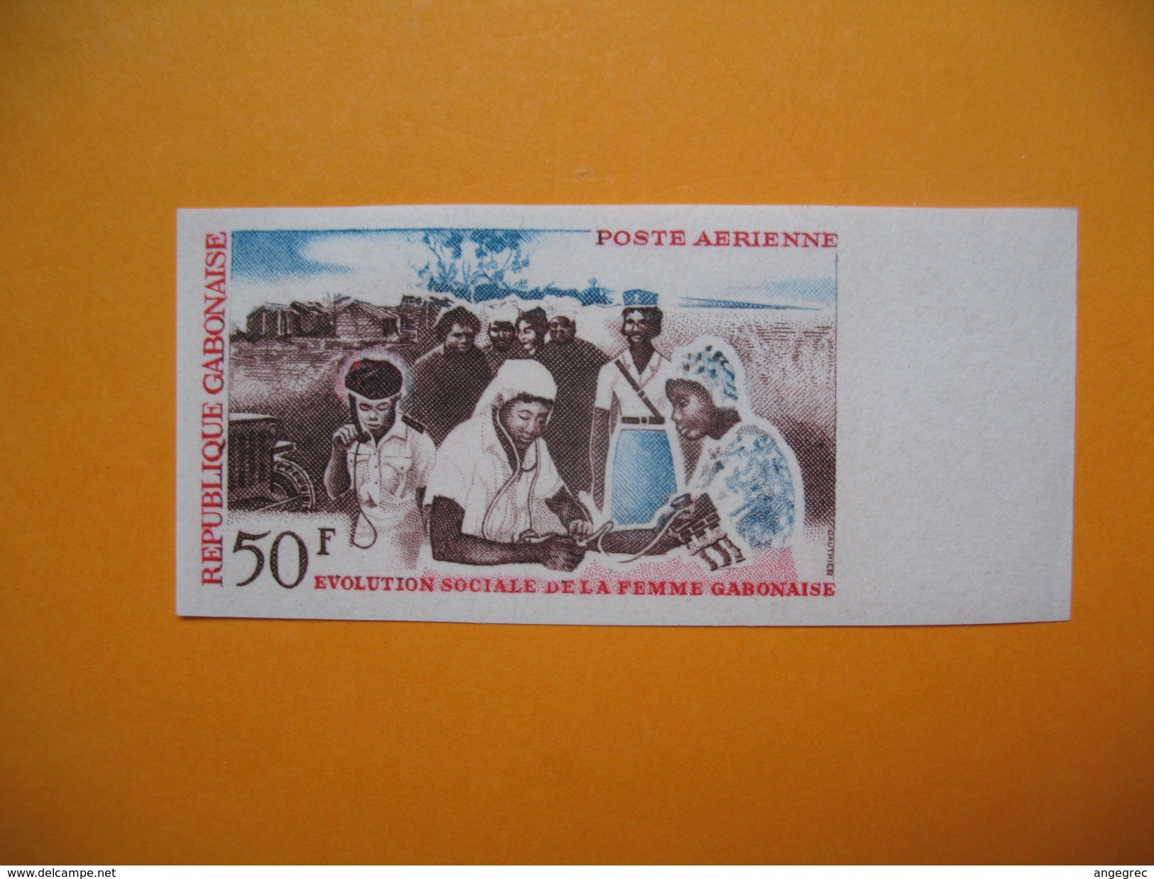 Timbre Non Dentelé   N° PA 30  Evolution De La Femme Gabonaise  1964 - Gabon (1960-...)