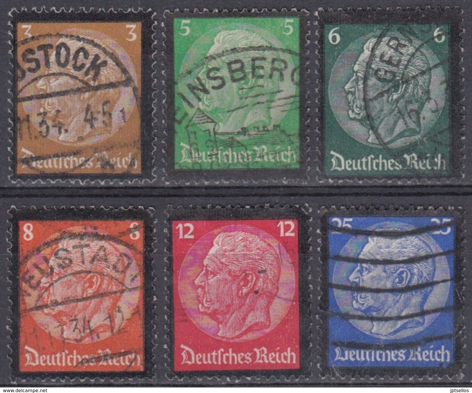 ALEMANIA IMPERIO 1934 Nº 503/08 USADO - Used Stamps