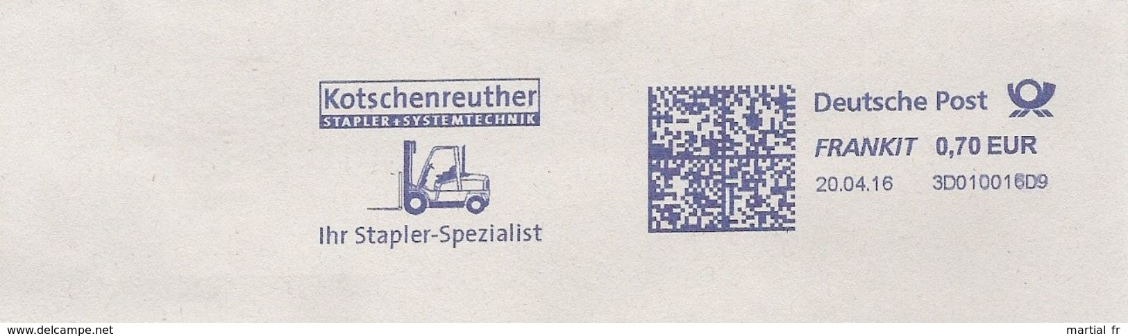 EMA RED METER STAMP FREISTEMPEL ALLEMAGNE DEUTSCHLAND GERMANY Elevateur Fennwick Stabler GABEL STAPLER GABELSTAPLER - Sonstige (Land)