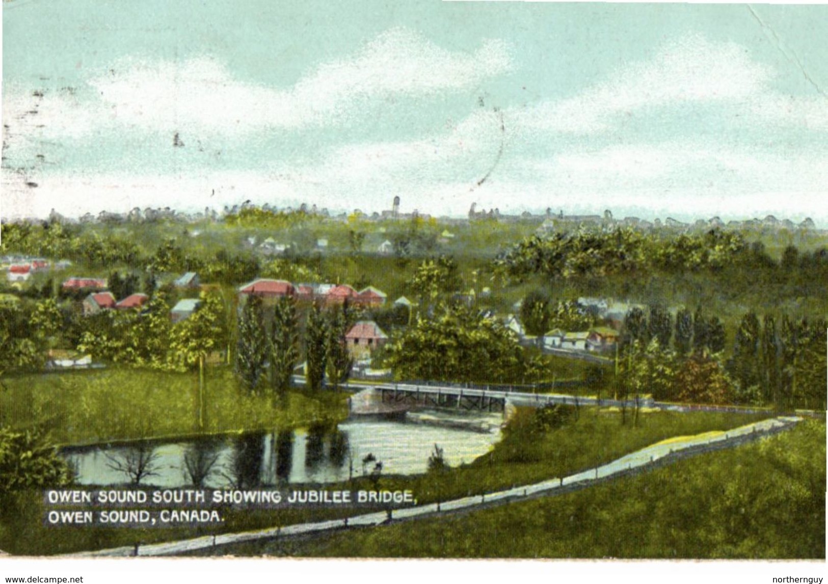 OWEN SOUND, Ontario, Canada, Owen Sound South Showing Jubilee Bridge, 1906 Postcard, Grey County - Other & Unclassified