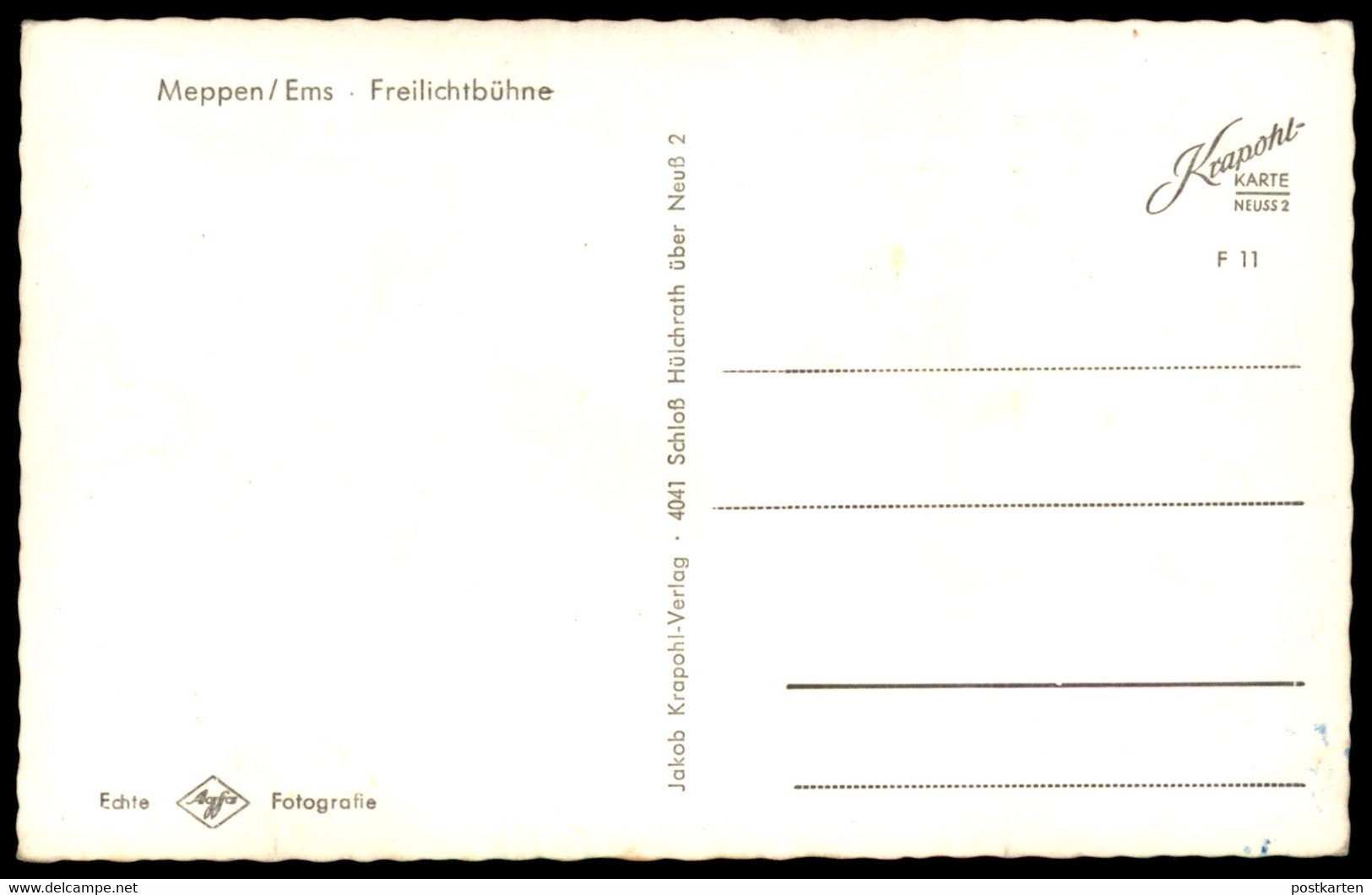 ÄLTERE POSTKARTE MEPPEN EMS FREILICHTBÜHNE Bühne Theater Postcard Ansichtskarte AK Cpa - Meppen