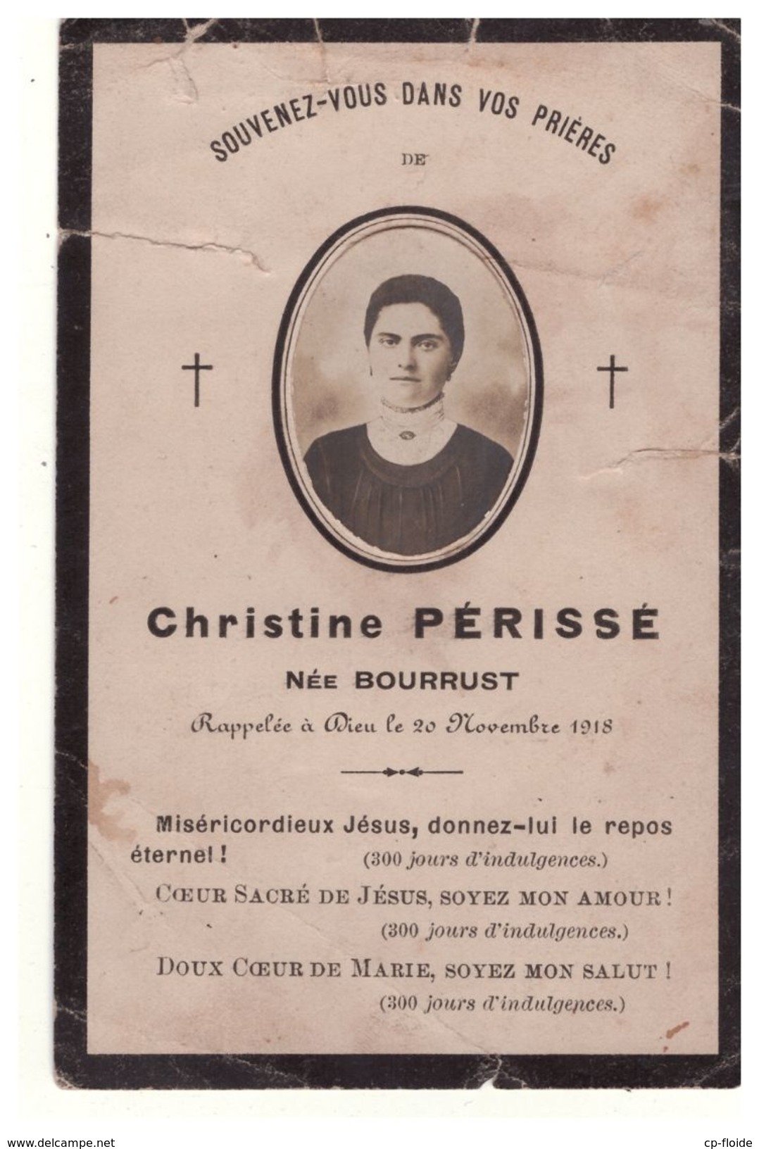 GERS . Christine Périssé Née Bourrust Rappelée à Dieux Le 20 Novembre 1918 - Réf. N°17933 - - Décès