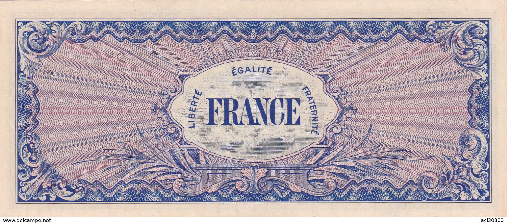 TRESOR 100 FRANCS FRANCE 1945 Série 6 - 0 épinglage, Pli Vertical Peu Marqué (2 Scan) 6 - 1945 Verso France