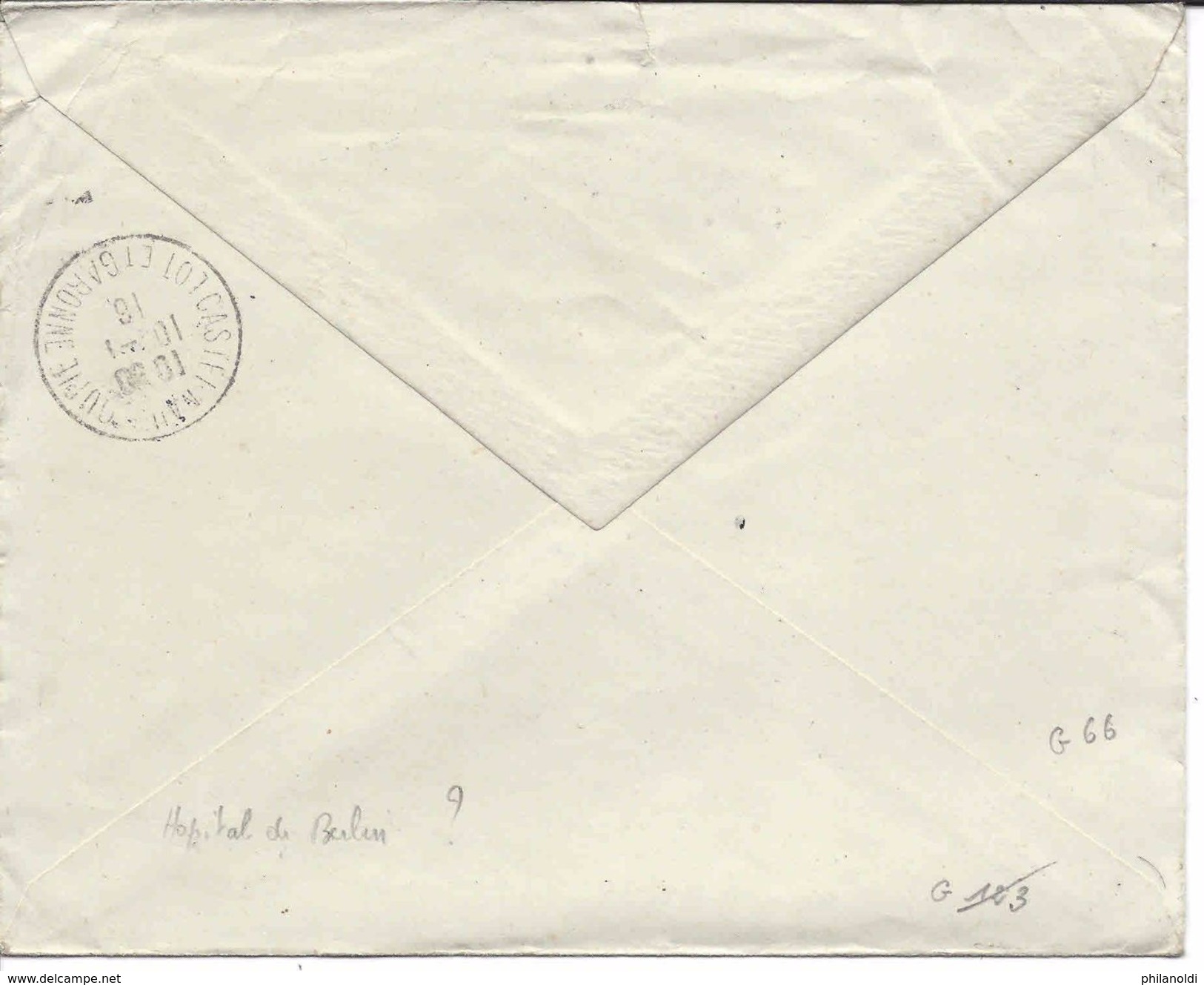 1915, LETTRE EN FRANCHISE ZENTRALKOMITEE DER DEUTSCHEN VEREINE VOM ROTEN KREUZ BERLIN, Pour CASTELNAU LOT ET GARONNE - Guerre De 1914-18