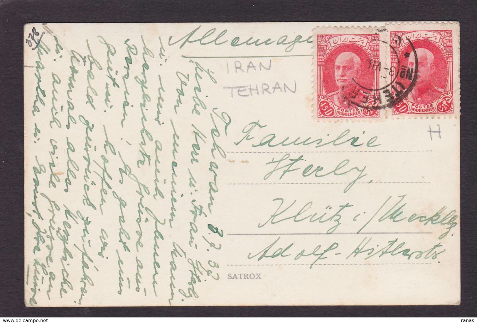 CPA Perse Iran Persia Circulé Carte Photo Téhéran - Iran