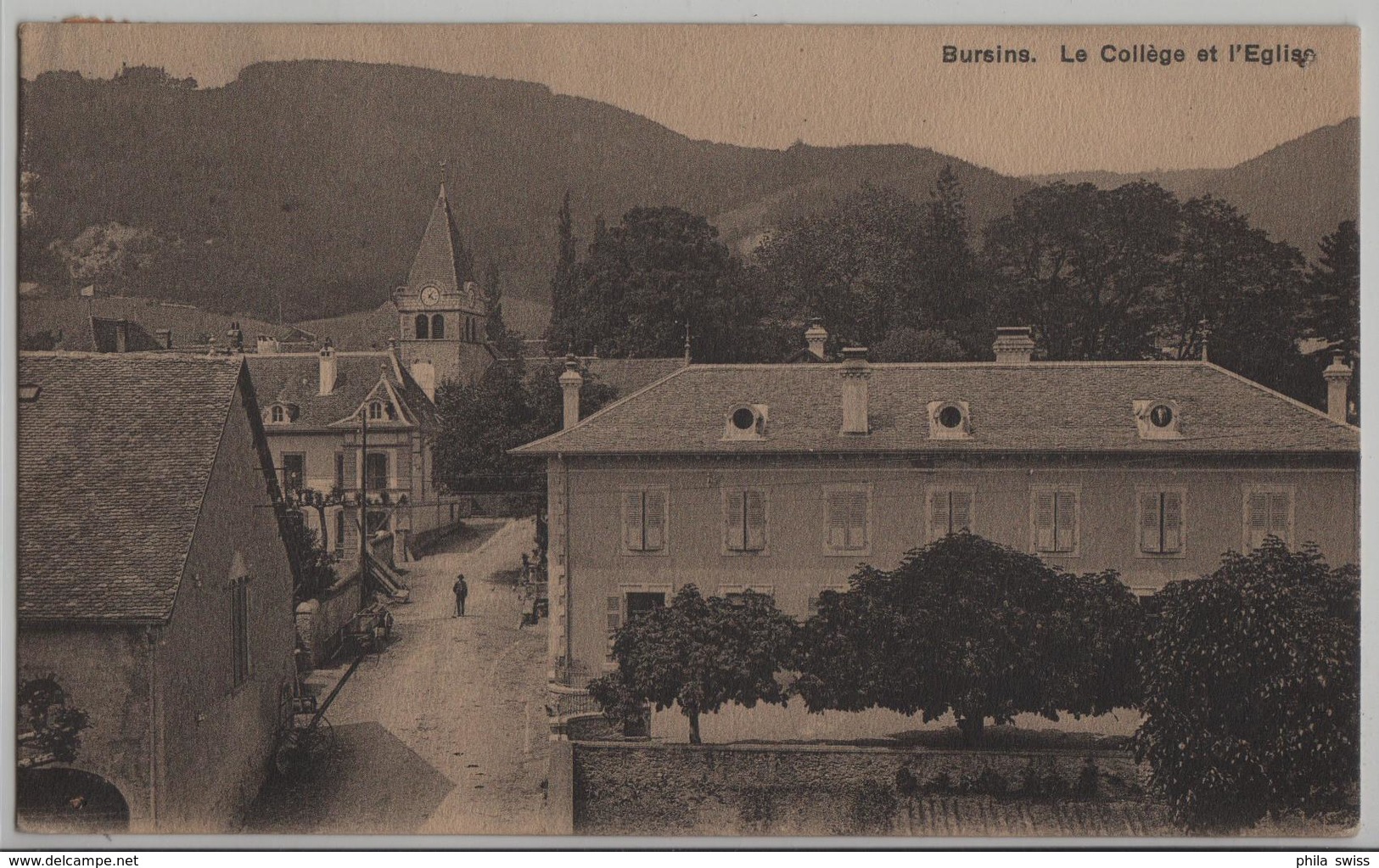 Bursins - Le College Et L'Eglise - Photo: E. Steiner - Bursins