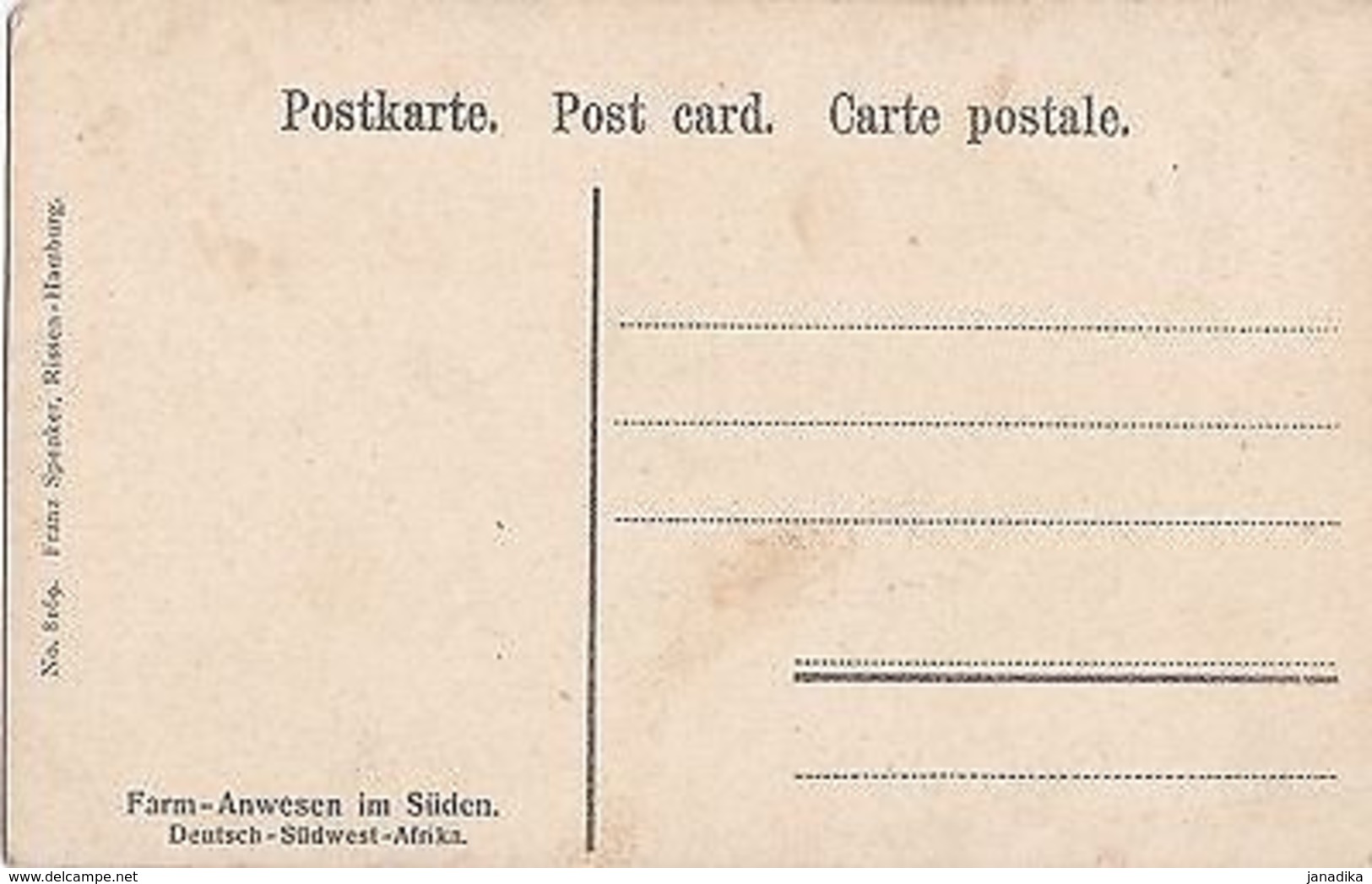 K 490 - DSWA - Hof, Farm-Anwesen Im Süden, Ungelaufen - Ehemalige Dt. Kolonien