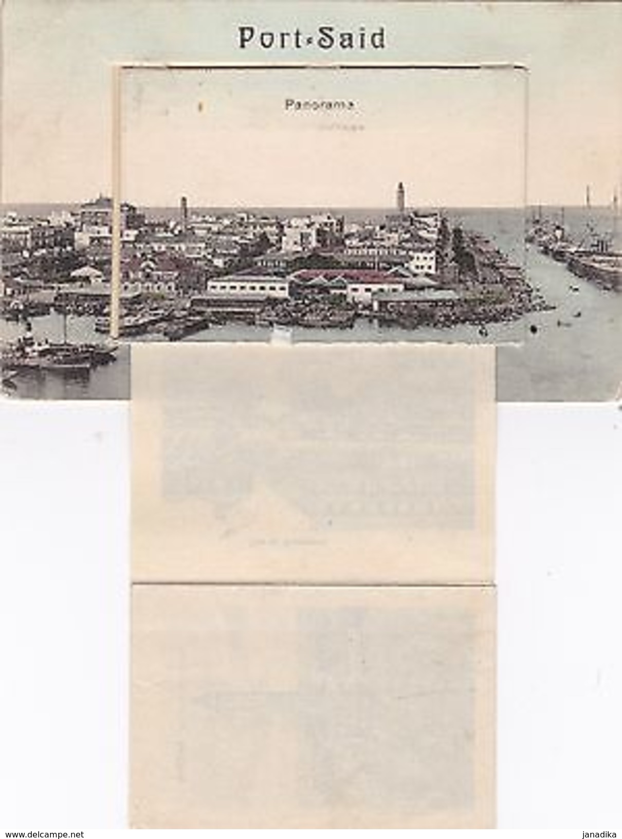 K 538 -selten! Port Said, Panorama Mit Leoporello, 1909 Gelaufen - Ehemalige Dt. Kolonien