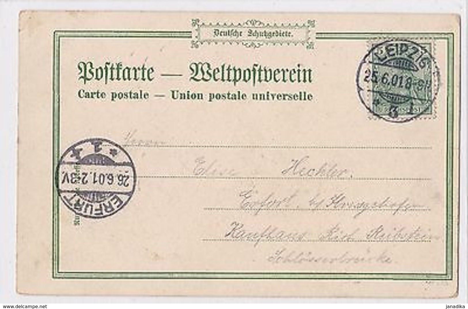 K 406 -Deutsch-Neu-Guinea Mehrbild-Litho Gruß Aus Stephansort, 1901 Gelaufen - Ehemalige Dt. Kolonien