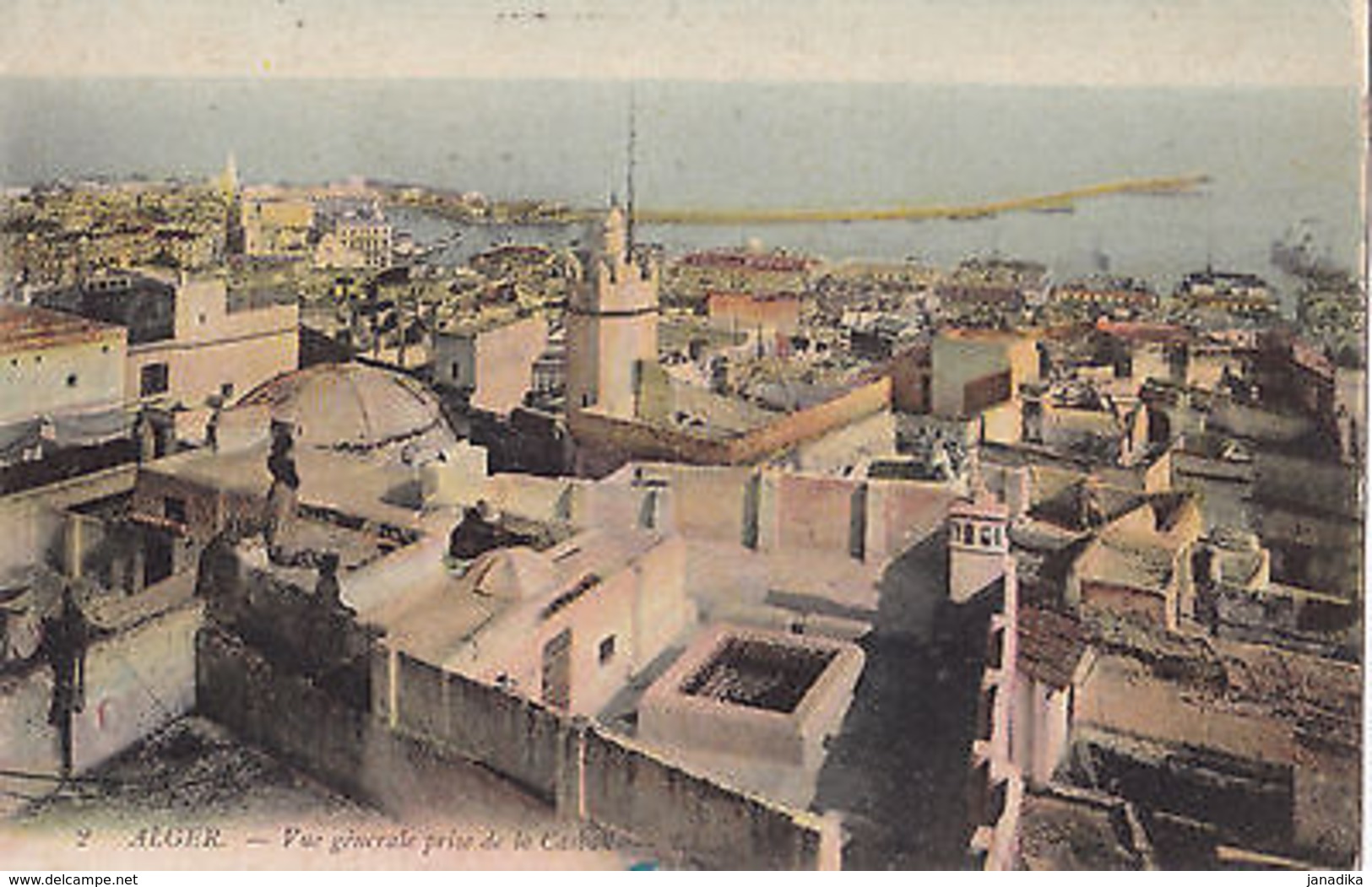 K 667  - Algerien, Algier, VUE GENERALE DE LA CASBAH, 1909 Gelaufen - Ehemalige Dt. Kolonien