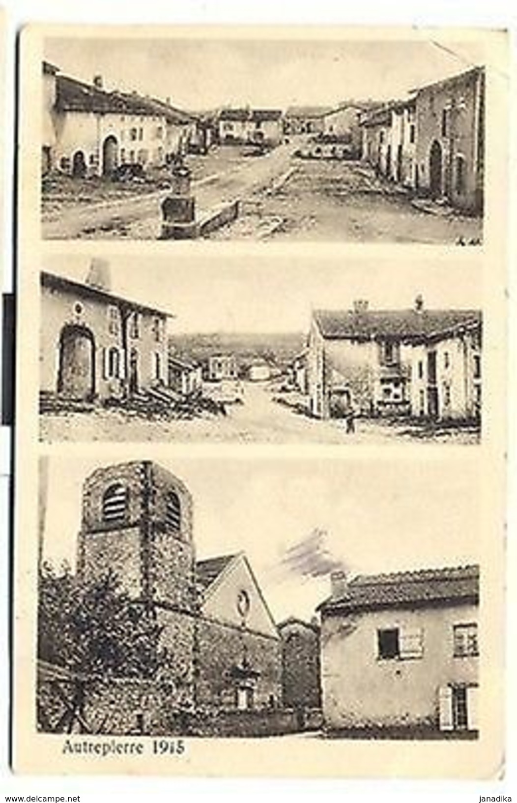 B 92  -Blâmont - Blamont, Autrepierre 1915, 3 Ansichten 1915, Feldpost 1916 - Lothringen